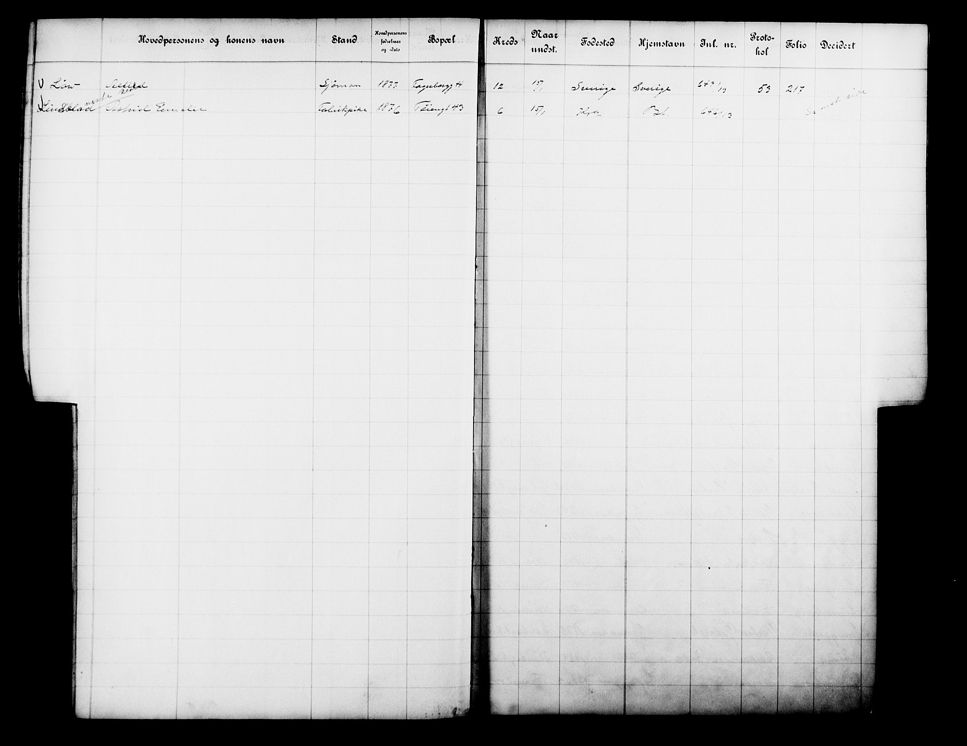 Fattigvesenet, OBA/A-20045/Fb/L0032: Hjemstavnsregister, 1913, s. 140