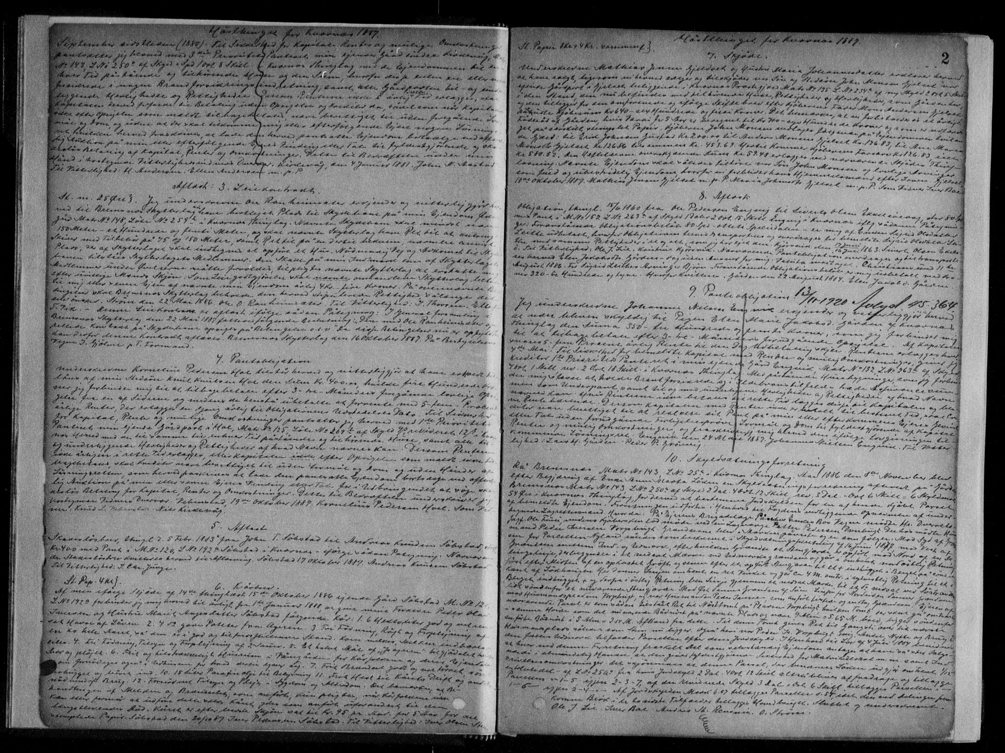Nordmøre sorenskriveri, SAT/A-4132/1/2/2Ca/L0036: Pantebok nr. 26I, 1887-1892, s. 2