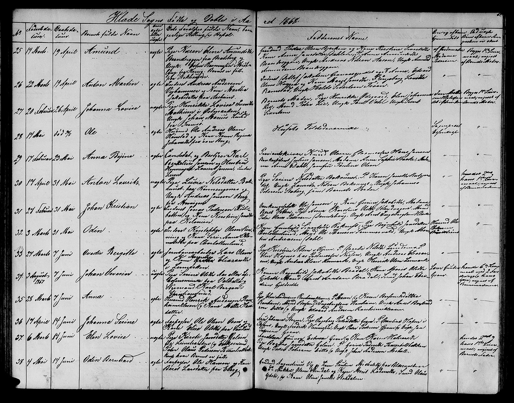 Ministerialprotokoller, klokkerbøker og fødselsregistre - Sør-Trøndelag, SAT/A-1456/606/L0311: Klokkerbok nr. 606C07, 1860-1877, s. 61