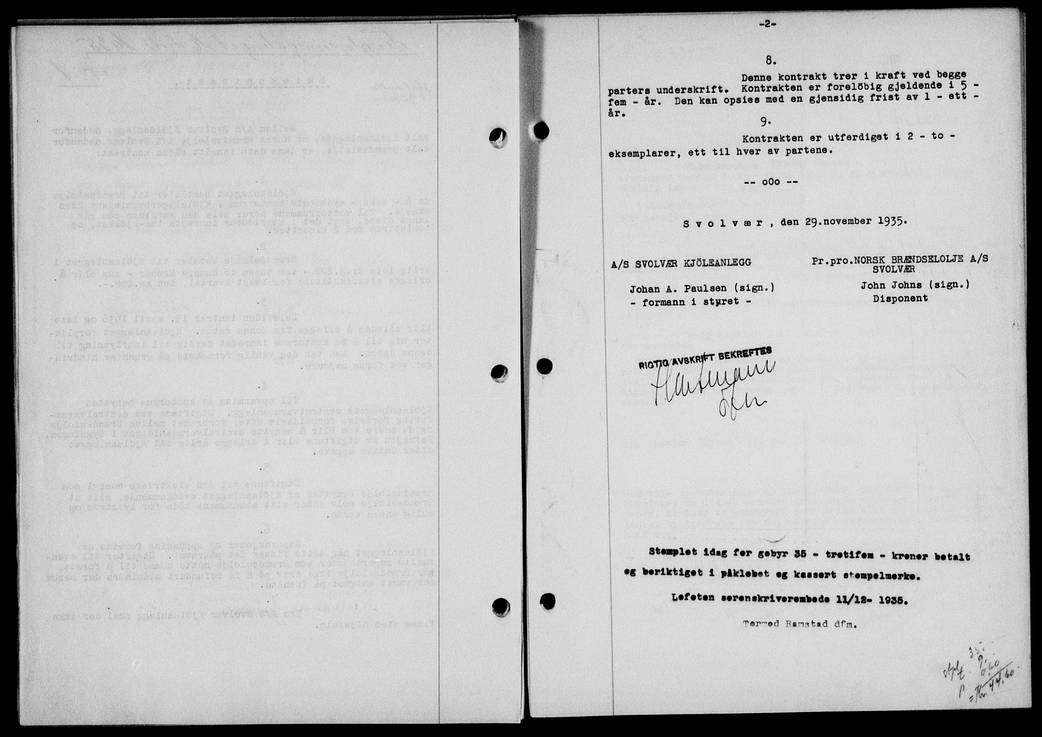 Lofoten sorenskriveri, SAT/A-0017/1/2/2C/L0032b: Pantebok nr. 32b, 1935-1935, Tingl.dato: 16.12.1935