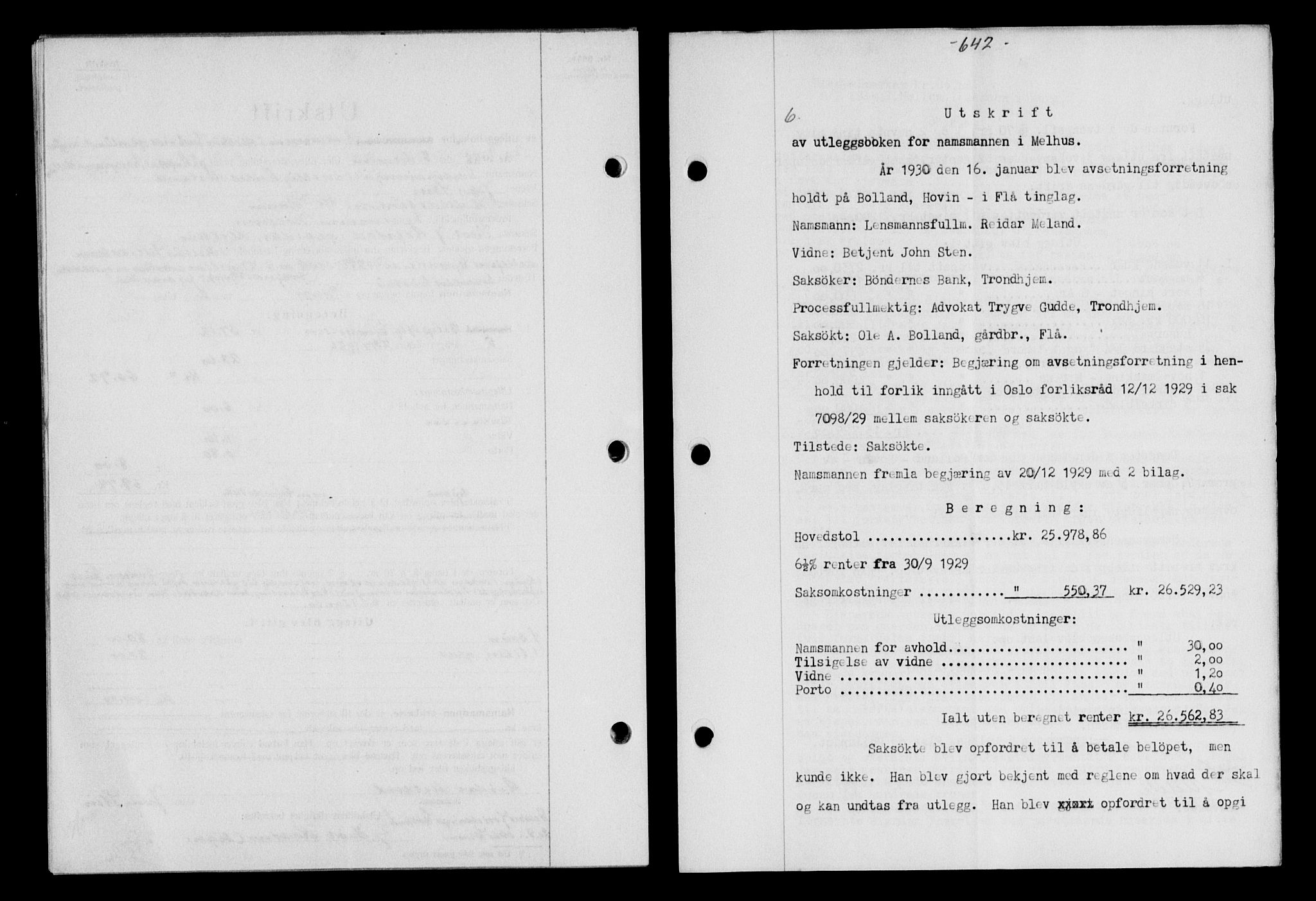 Gauldal sorenskriveri, SAT/A-0014/1/2/2C/L0038: Pantebok nr. 39, 1929-1930, Tingl.dato: 24.01.1930