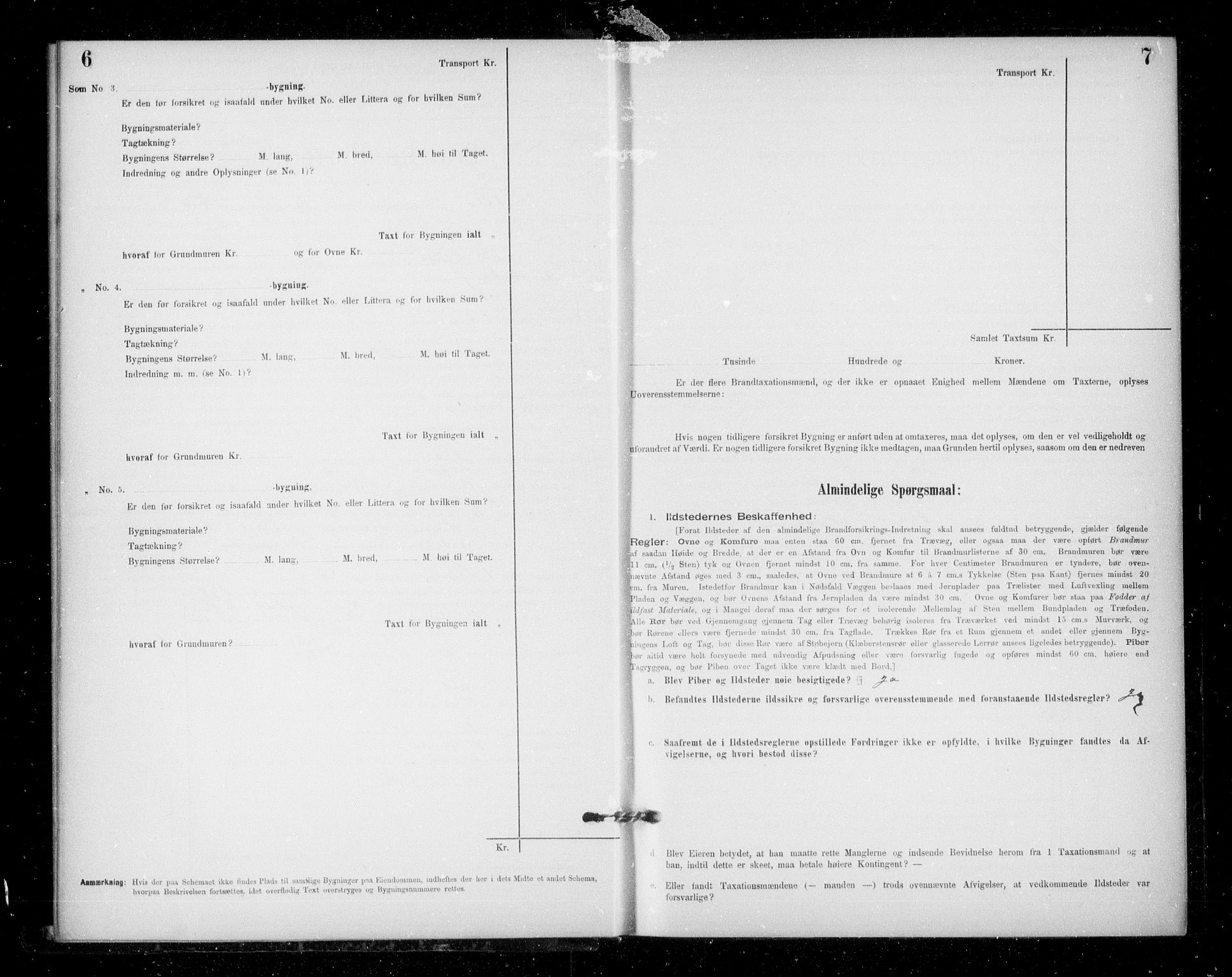 Lensmannen i Jondal, SAB/A-33101/0012/L0005: Branntakstprotokoll, skjematakst, 1894-1951, s. 6-7