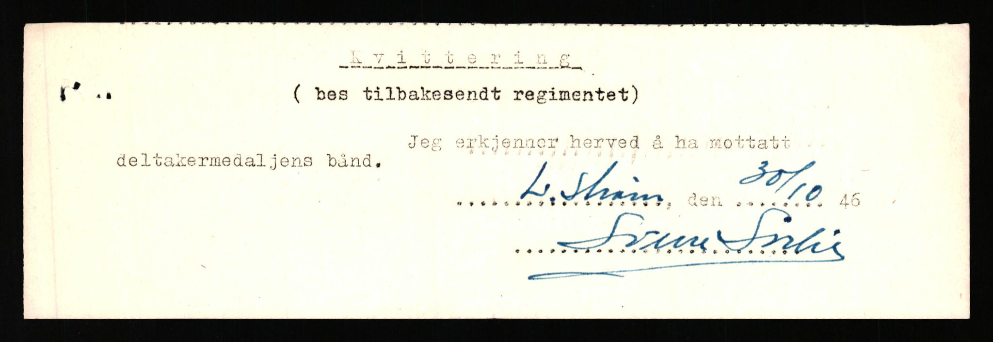 Forsvaret, Jegerkorpset - Akershus infantriregiment nr. 4, AV/RA-RAFA-2947/D/Dd/L0056: DELTAKERMEDALJEN 2. VERDENSKRIG BOKS 4 N-Ø, 1945-1950, s. 811