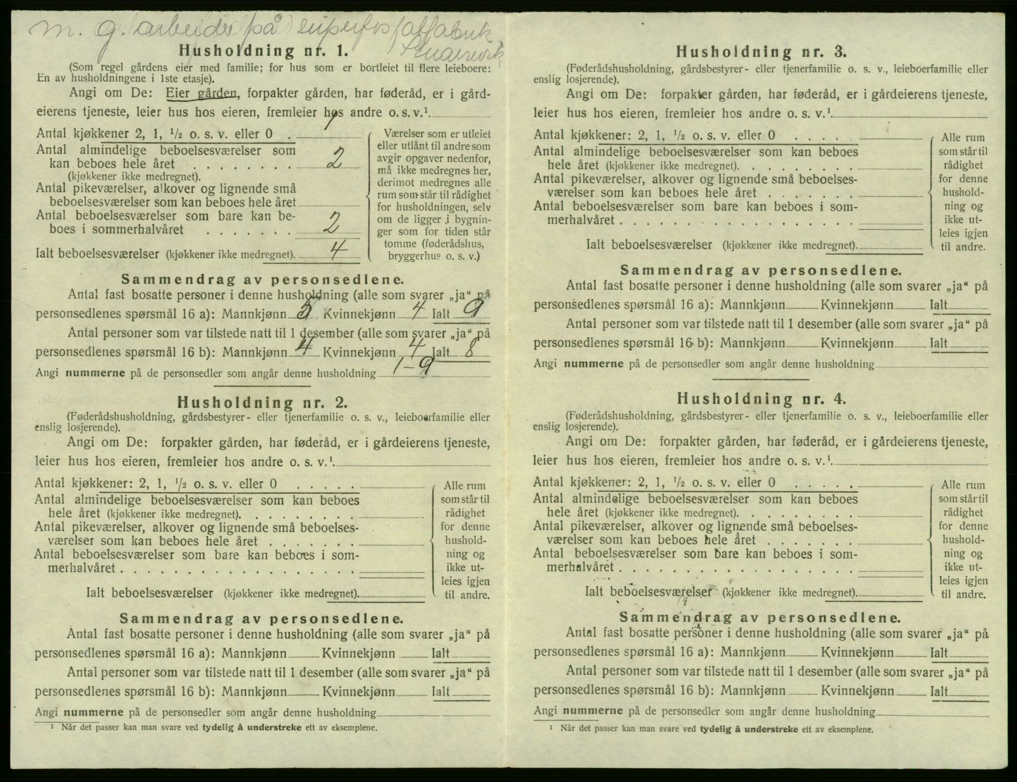 SAB, Folketelling 1920 for 1246 Fjell herred, 1920, s. 390