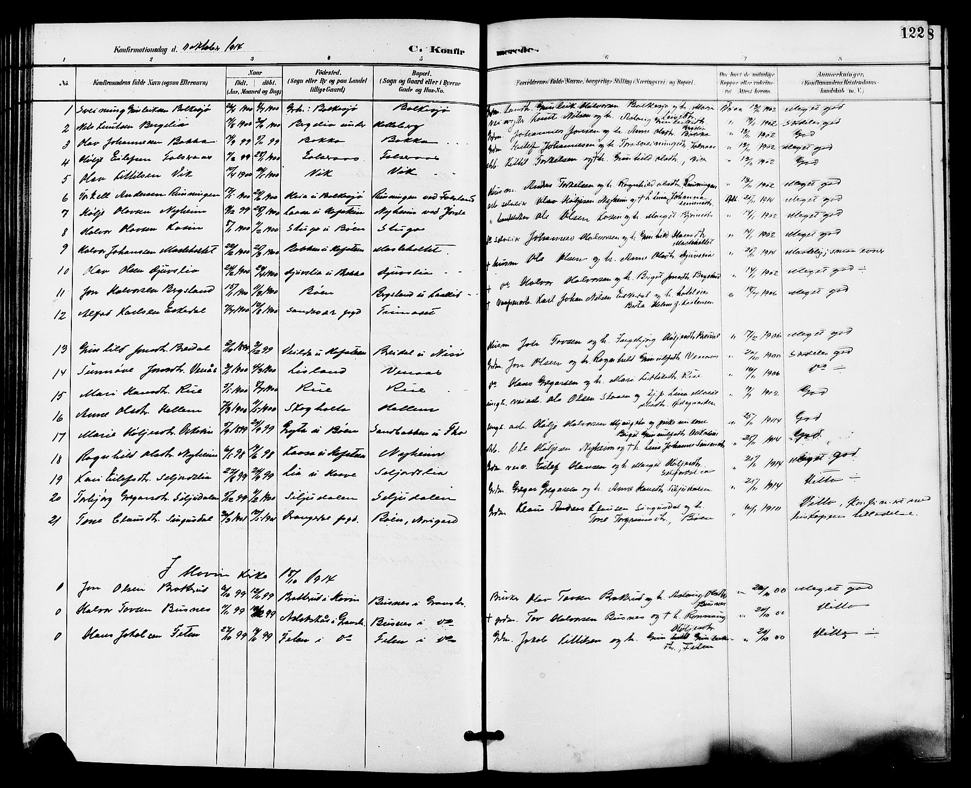 Gransherad kirkebøker, AV/SAKO-A-267/G/Ga/L0003: Klokkerbok nr. I 3, 1887-1915, s. 122
