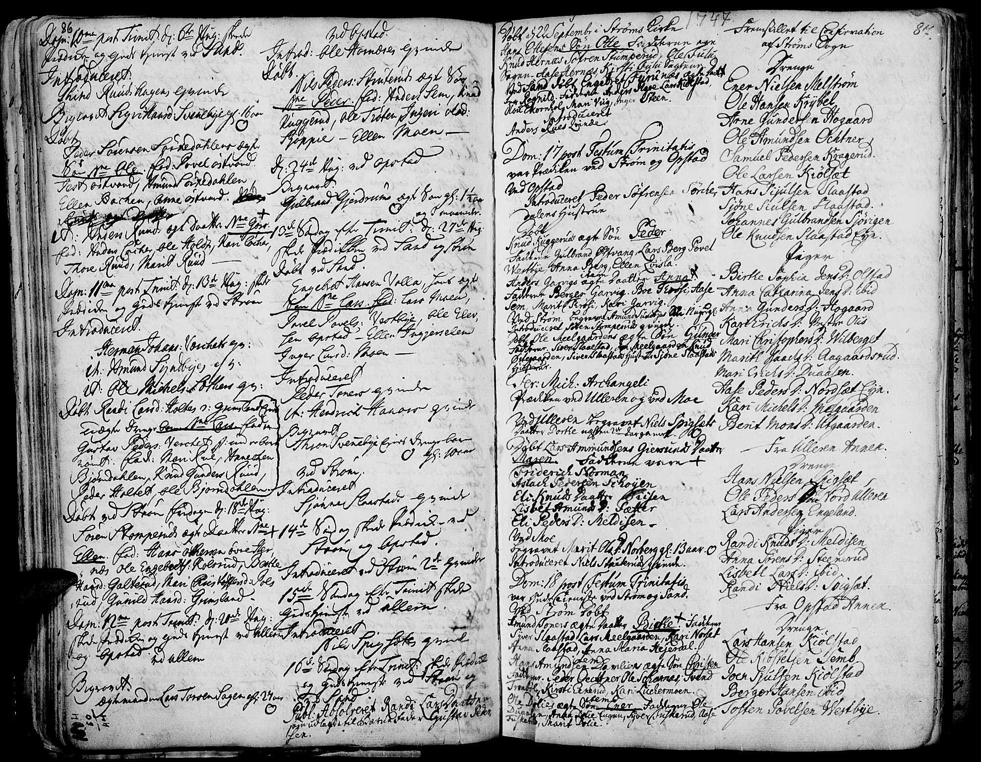 Strøm-Odalen prestekontor, AV/SAH-PREST-028/H/Ha/Haa/L0003: Ministerialbok nr. 3, 1741-1803, s. 86-87
