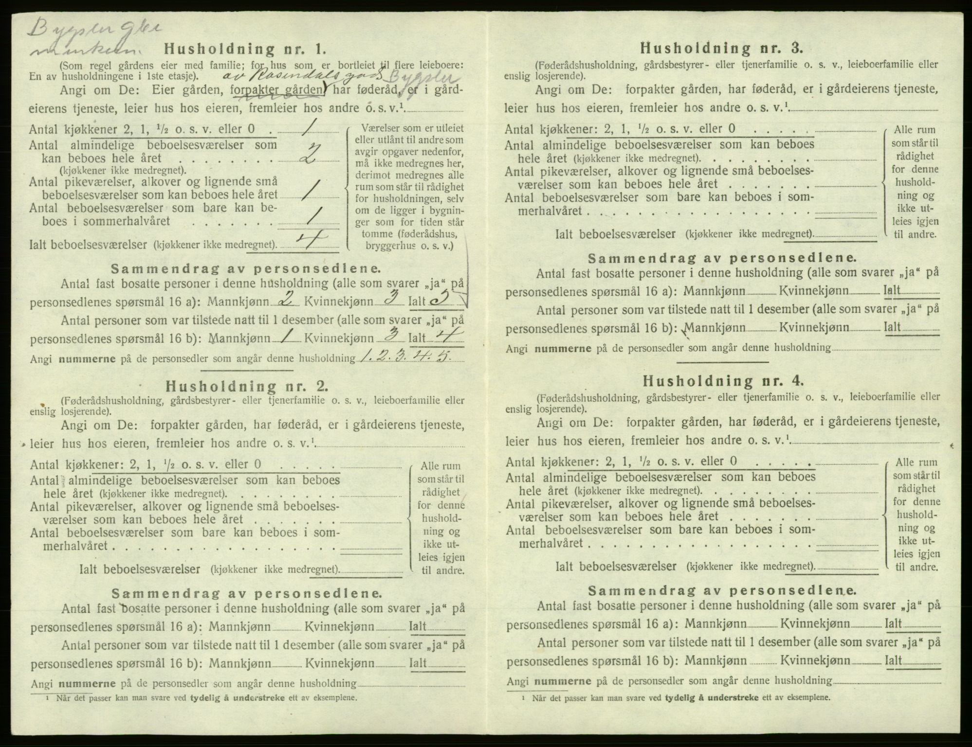 SAB, Folketelling 1920 for 1240 Strandvik herred, 1920, s. 659