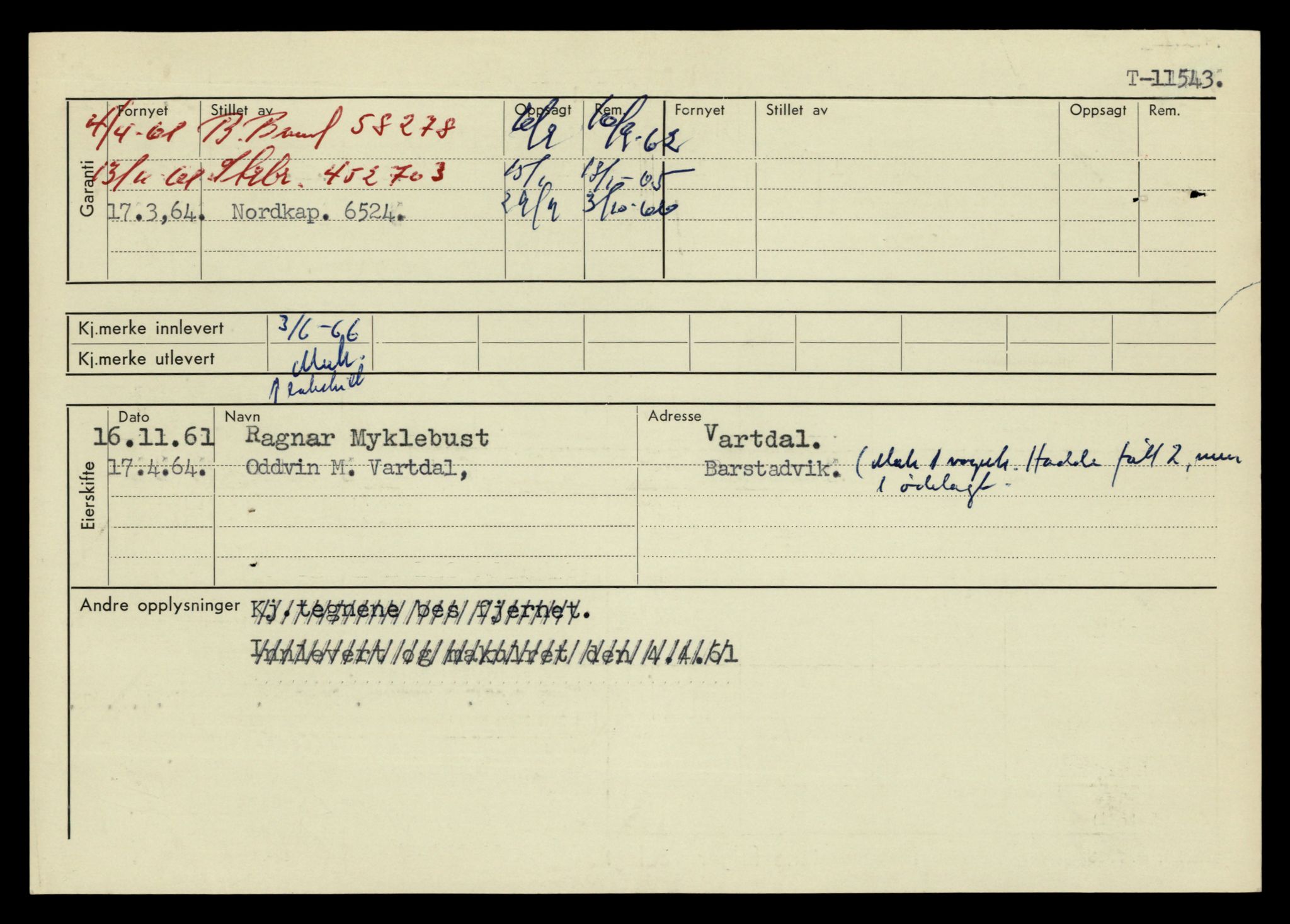 Møre og Romsdal vegkontor - Ålesund trafikkstasjon, AV/SAT-A-4099/F/Fe/L0029: Registreringskort for kjøretøy T 11430 - T 11619, 1927-1998, s. 1992