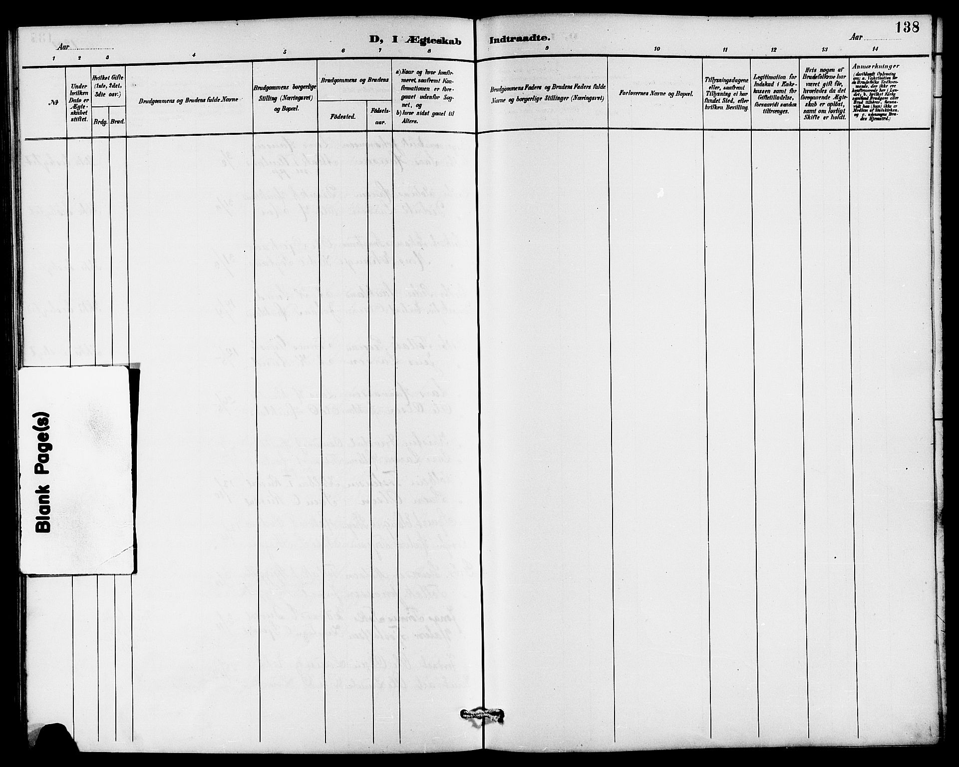 Lund sokneprestkontor, AV/SAST-A-101809/S07/L0006: Klokkerbok nr. B 6, 1885-1901, s. 138