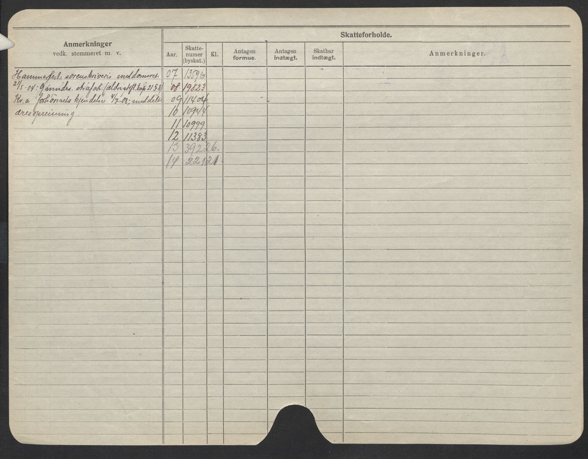 Oslo folkeregister, Registerkort, SAO/A-11715/F/Fa/Fac/L0010: Menn, 1906-1914, s. 275b