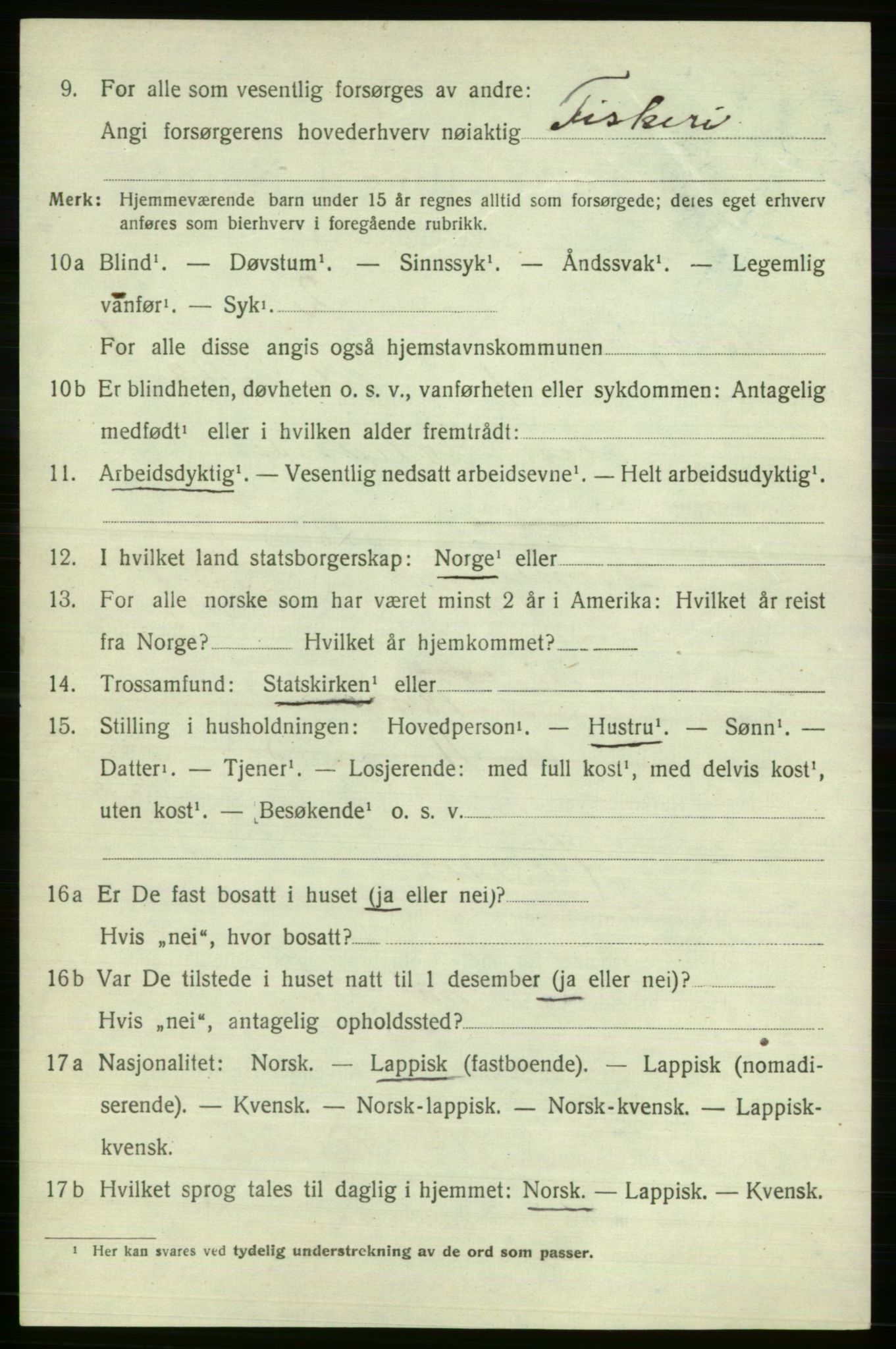 SATØ, Folketelling 1920 for 2016 Sørøysund herred, 1920, s. 2565