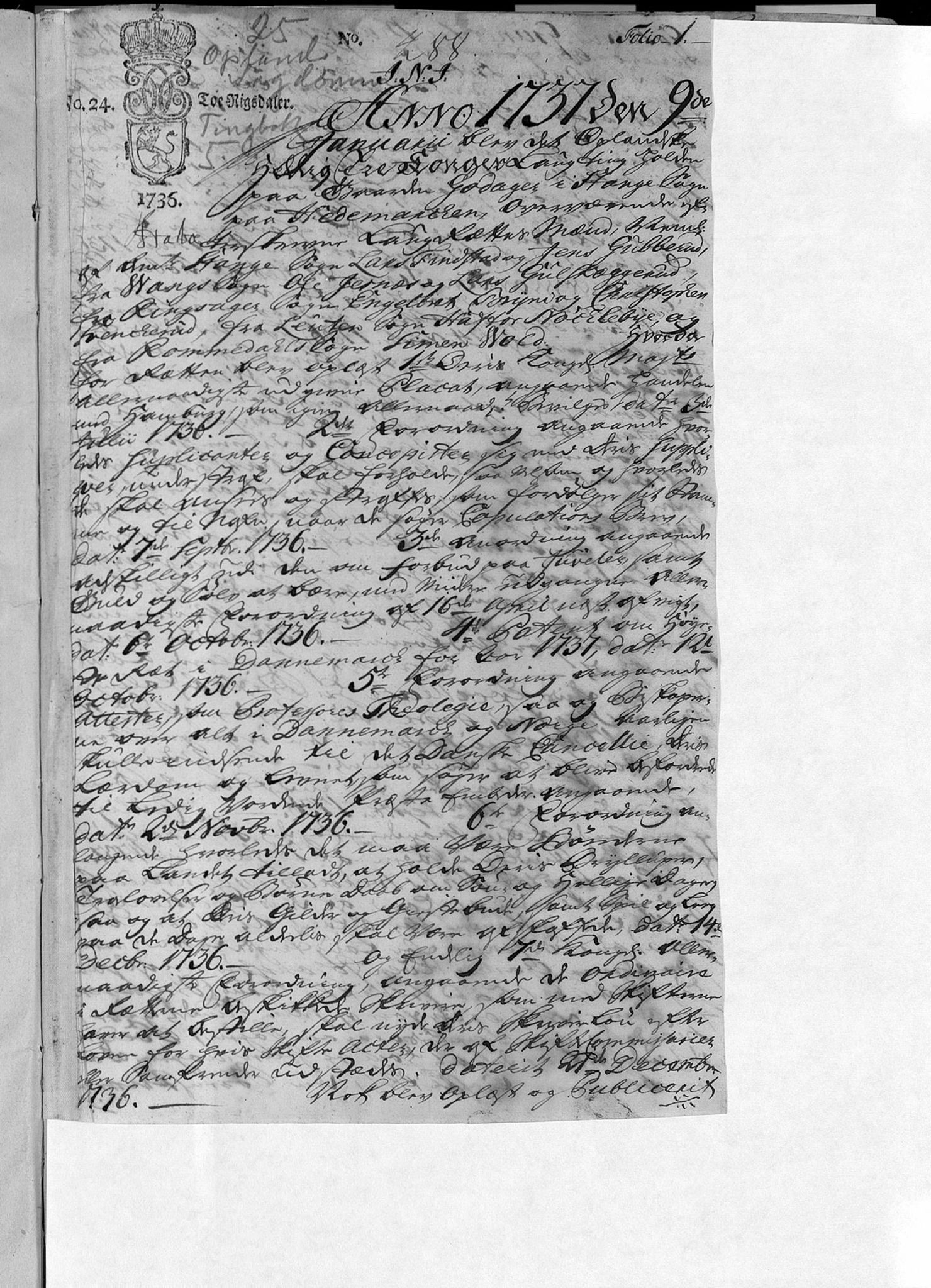 Oplandenes lagstol, SAH/LAGSTOL-001/G/Gb/L0005: Tingbok, 1737-1748