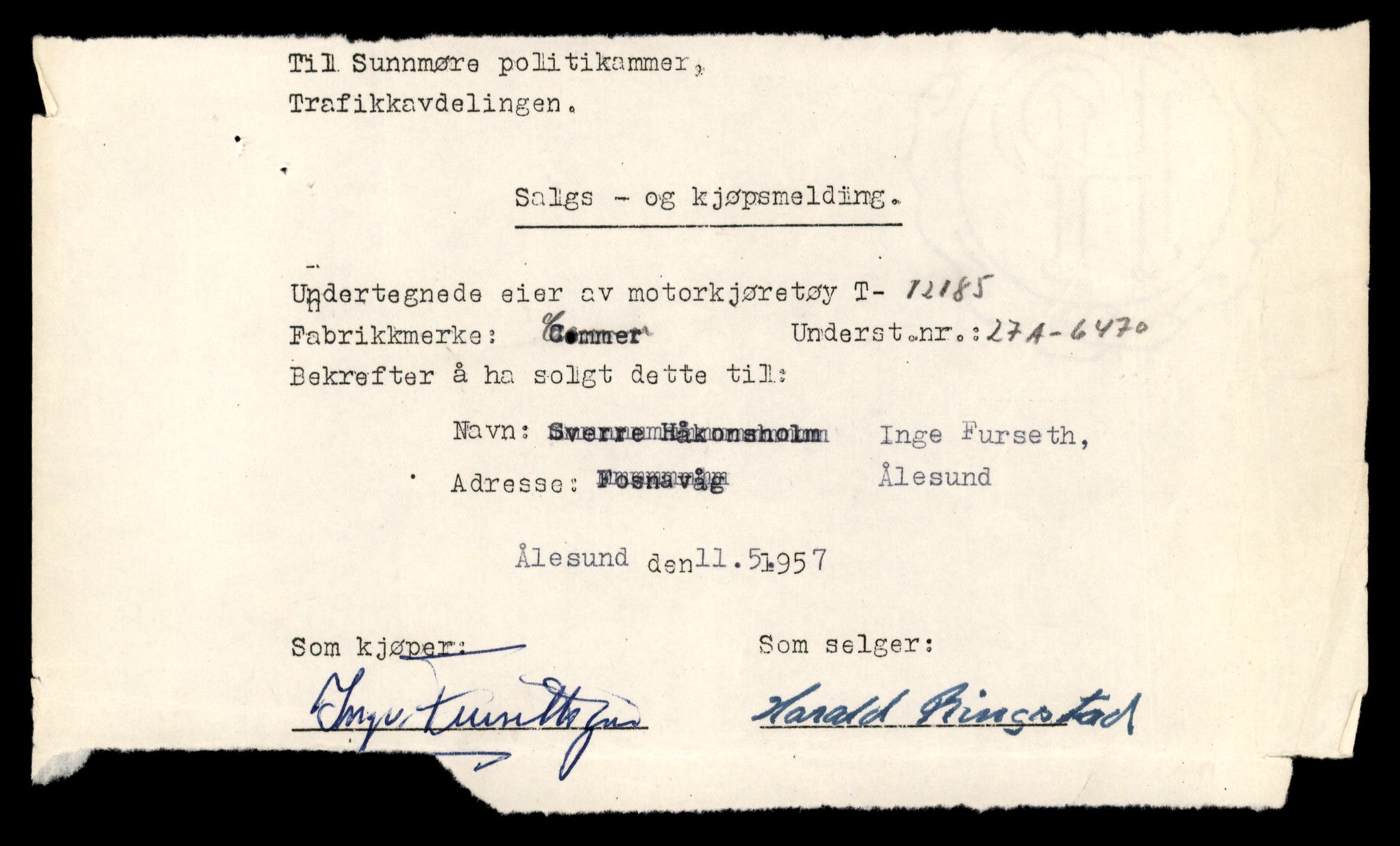 Møre og Romsdal vegkontor - Ålesund trafikkstasjon, AV/SAT-A-4099/F/Fe/L0034: Registreringskort for kjøretøy T 12500 - T 12652, 1927-1998, s. 2965