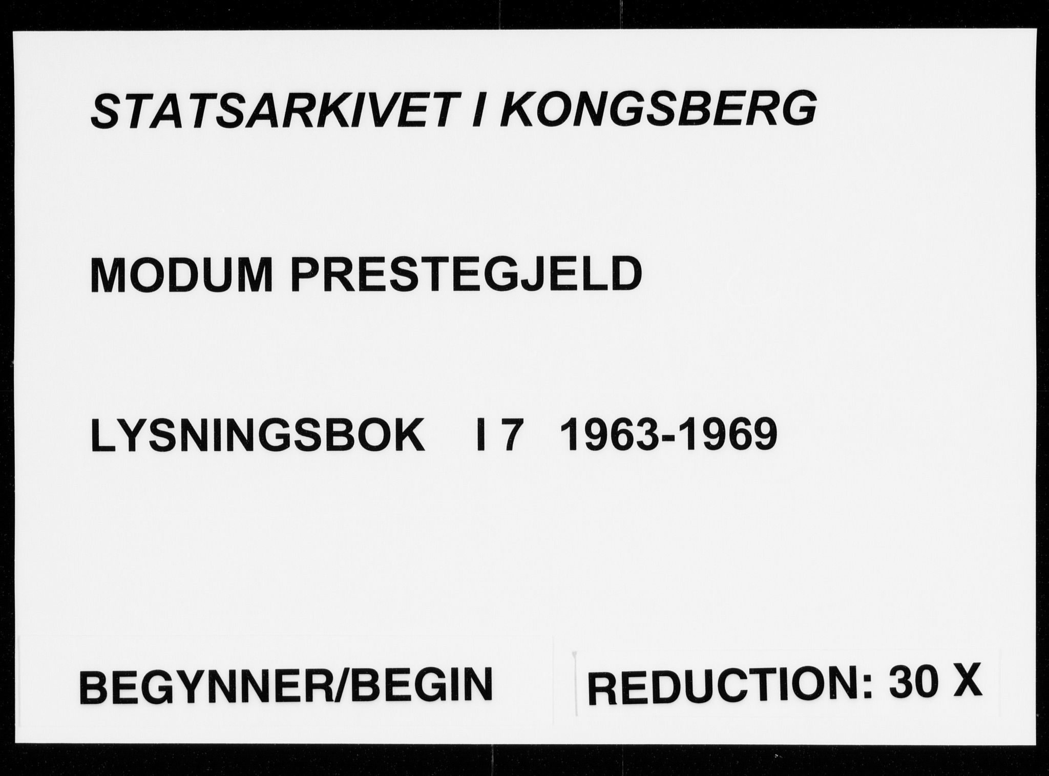 Modum kirkebøker, AV/SAKO-A-234/H/Ha/L0007: Lysningsprotokoll nr. I 7, 1963-1969