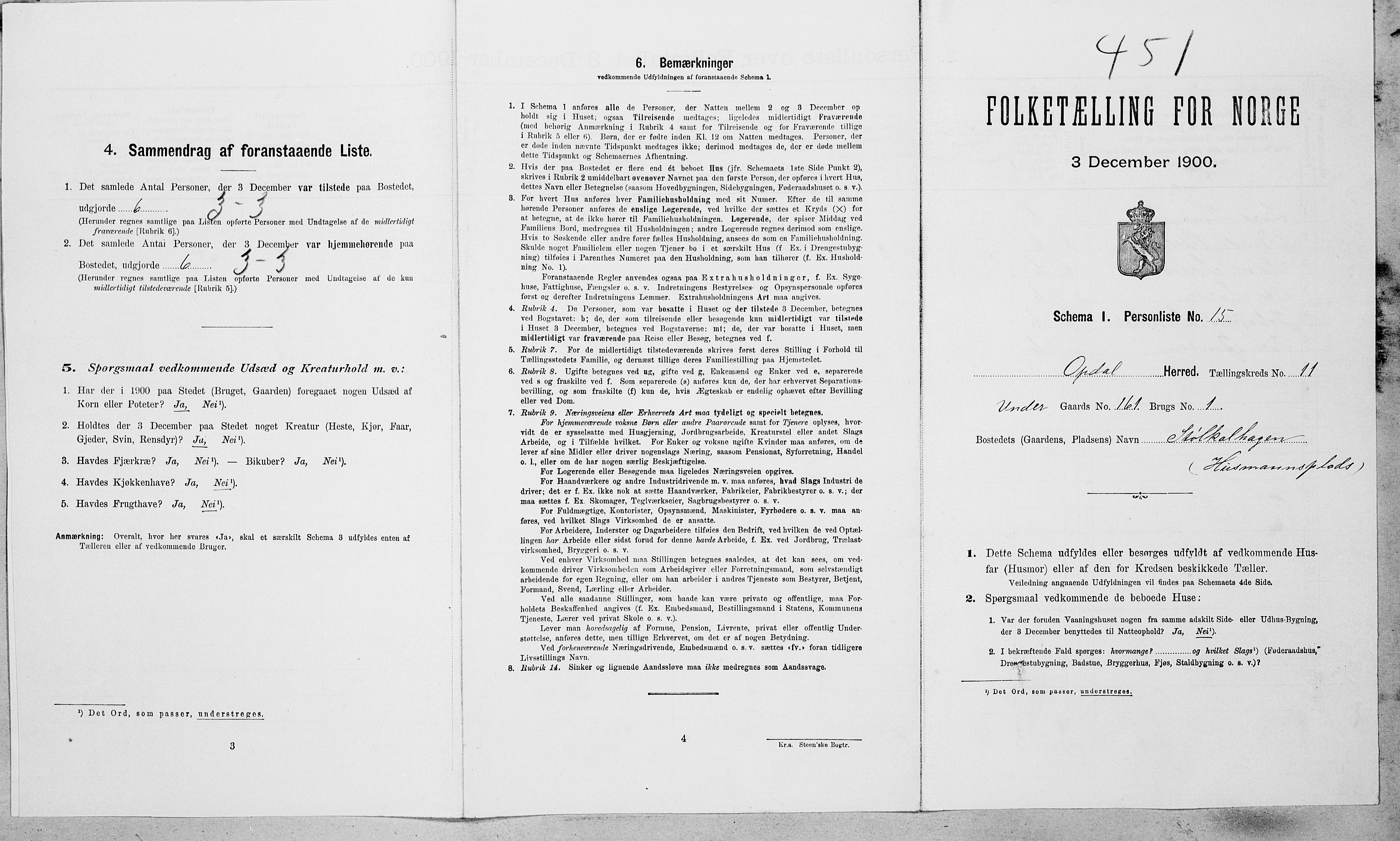 SAT, Folketelling 1900 for 1634 Oppdal herred, 1900, s. 880