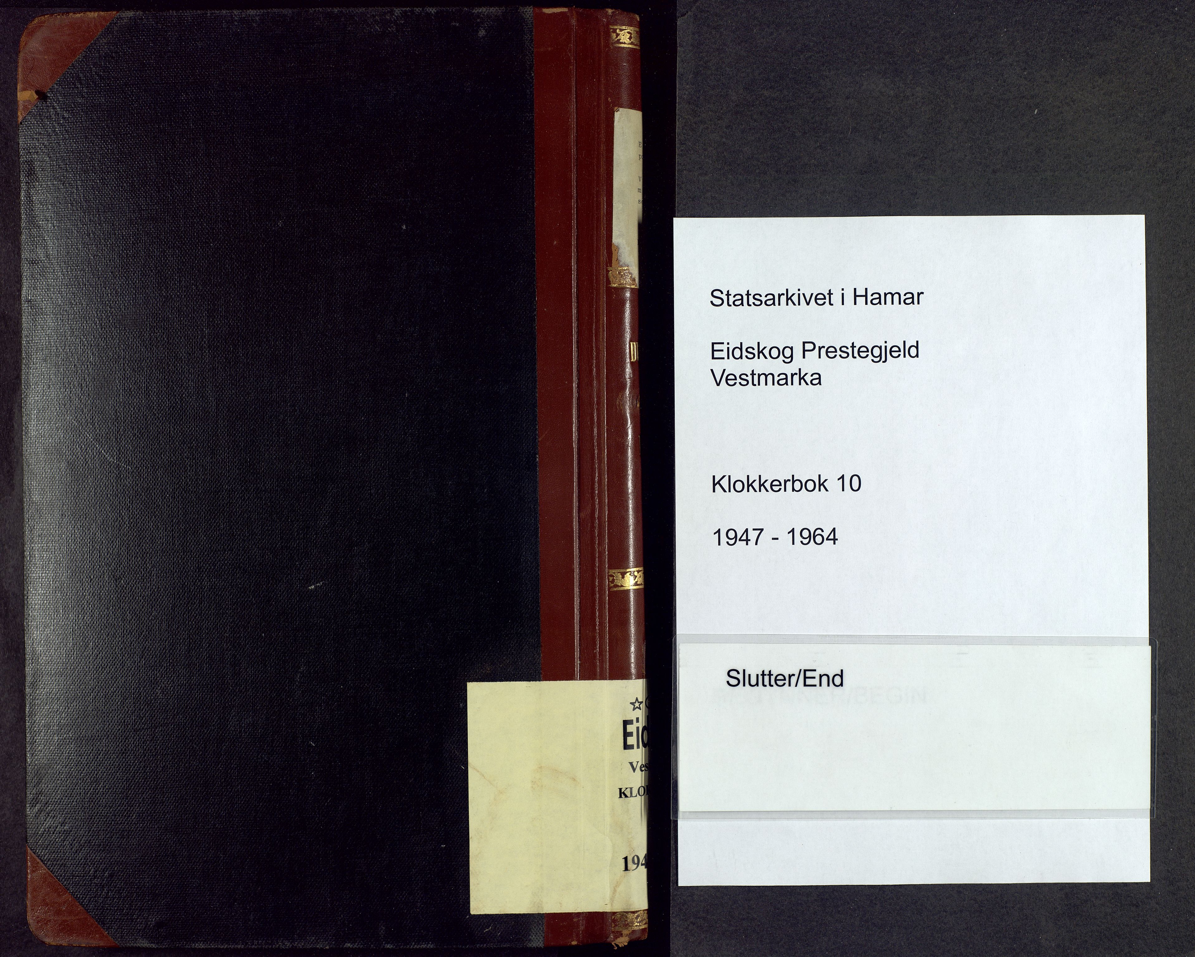 Eidskog prestekontor, AV/SAH-PREST-026/H/Ha/Hab/L0010: Klokkerbok nr. 10, 1947-1964