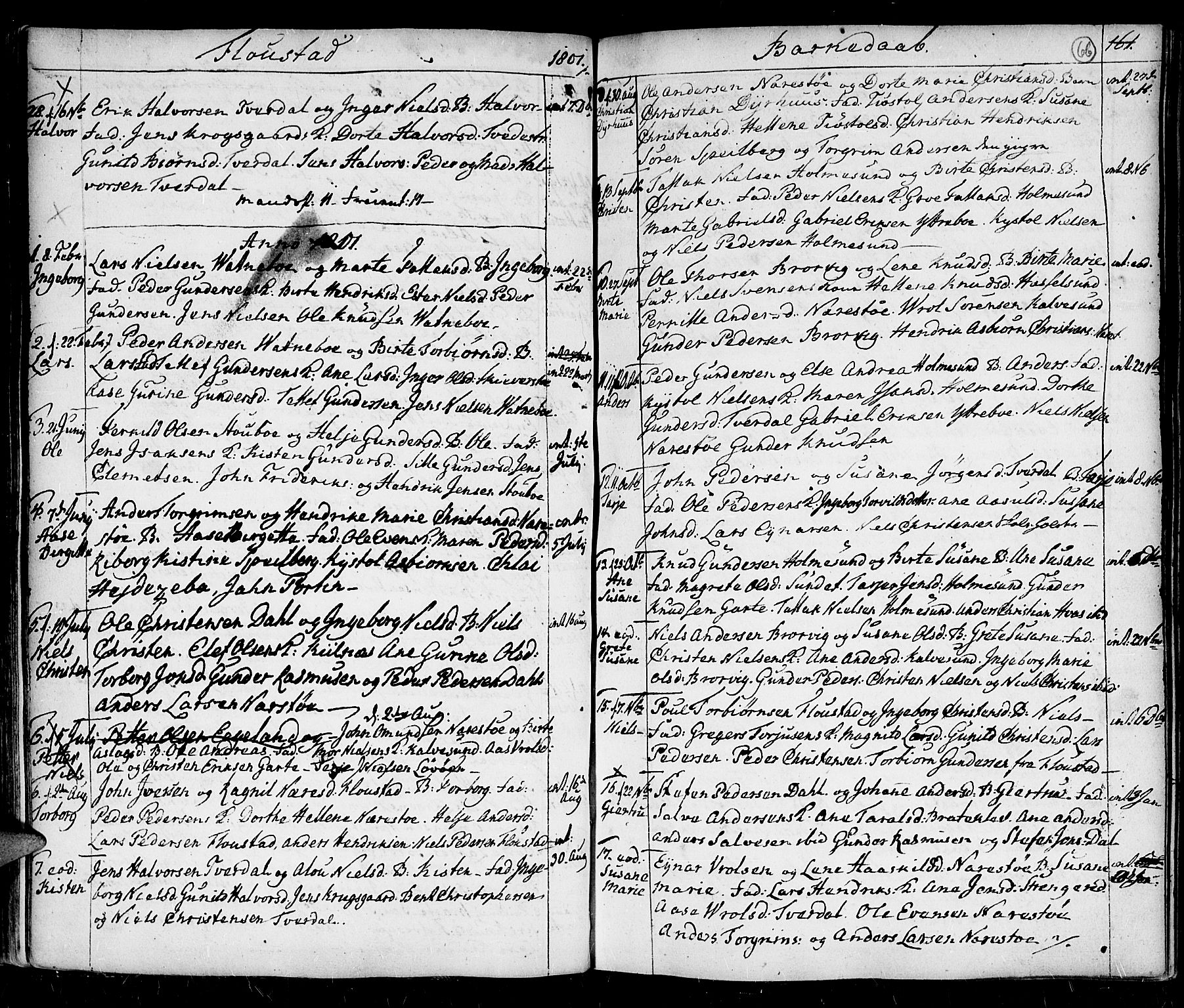 Holt sokneprestkontor, AV/SAK-1111-0021/F/Fa/L0001: Ministerialbok nr. A 1 /4, 1721-1812, s. 66