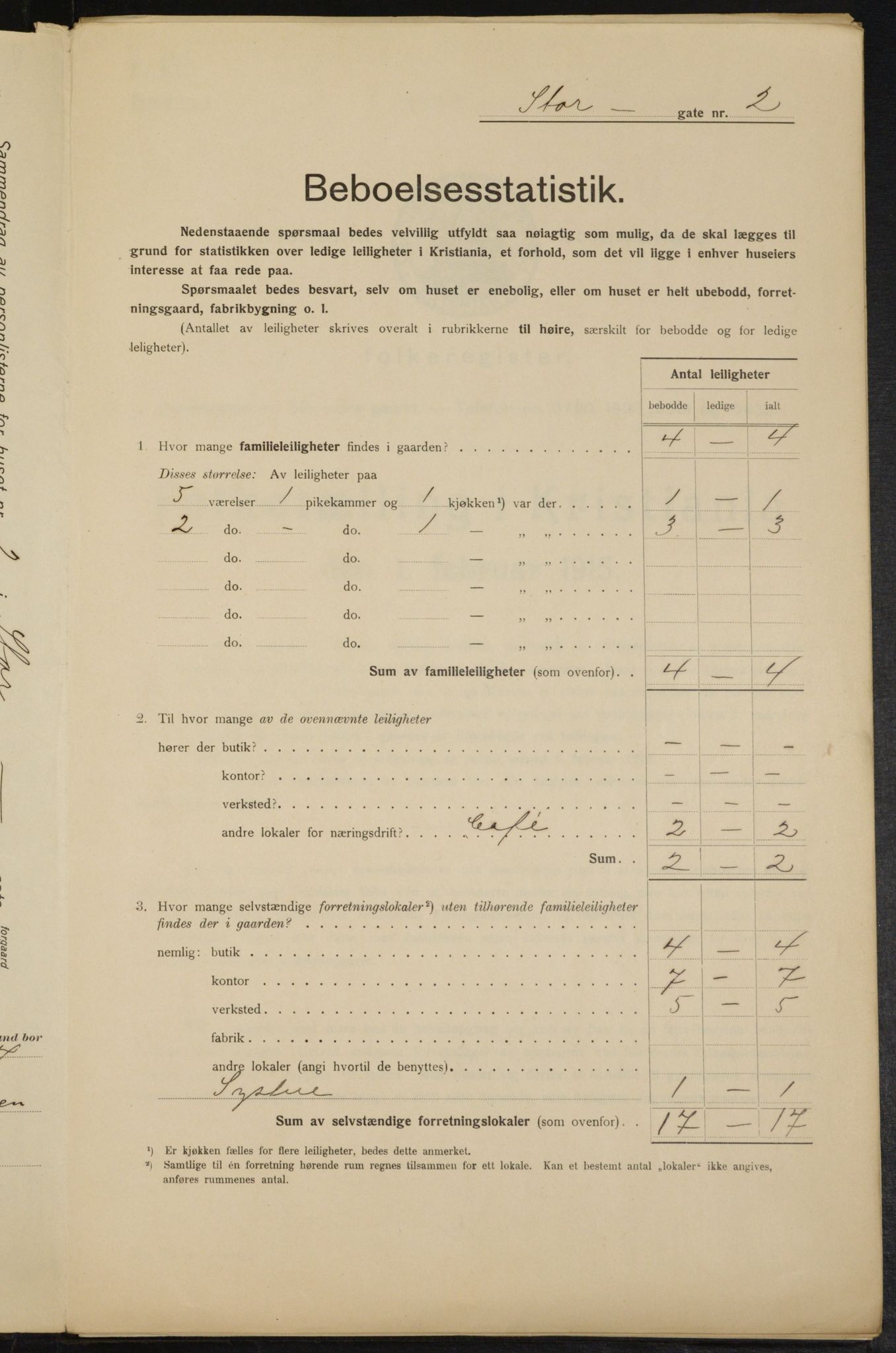 OBA, Kommunal folketelling 1.2.1915 for Kristiania, 1915, s. 103022