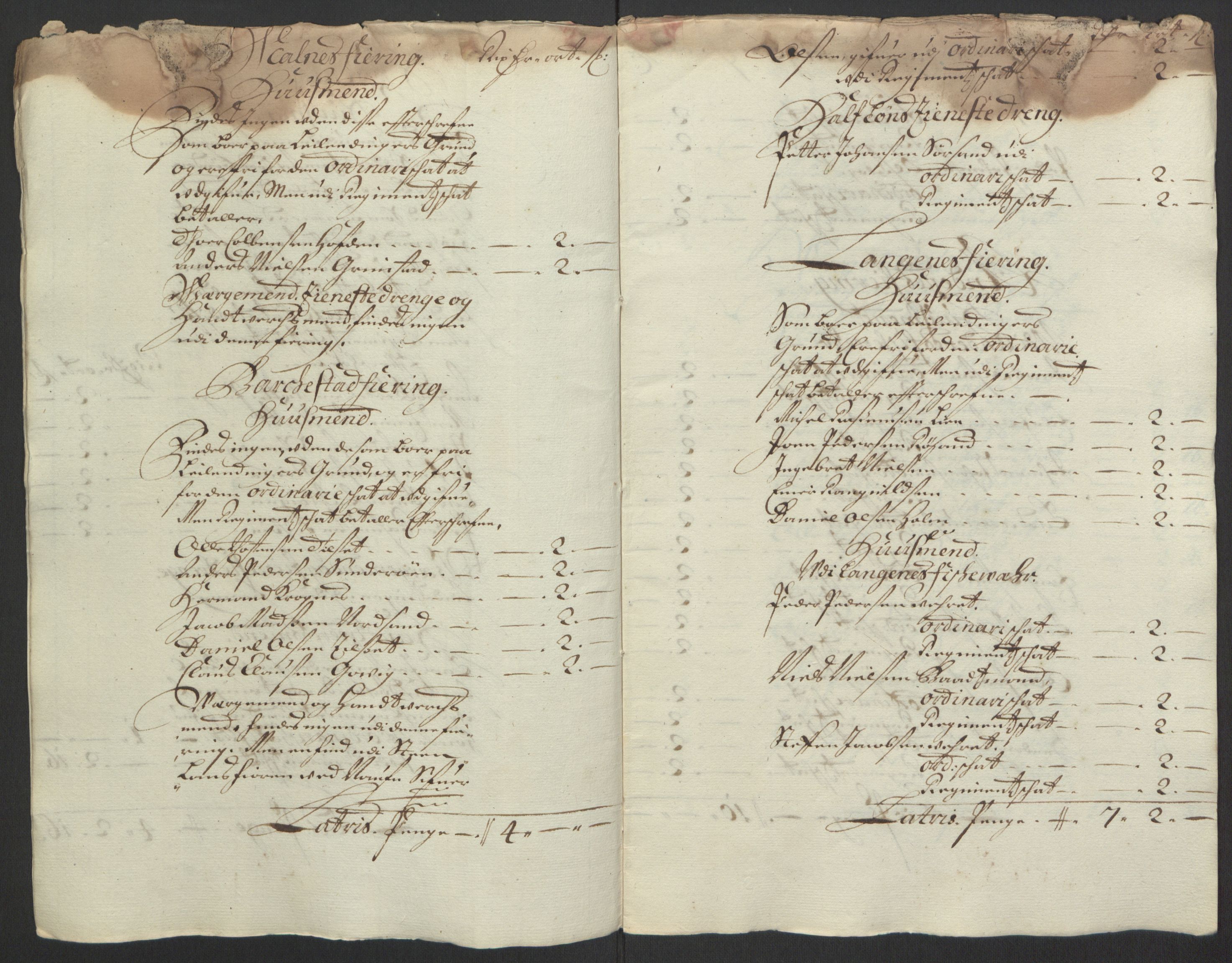 Rentekammeret inntil 1814, Reviderte regnskaper, Fogderegnskap, RA/EA-4092/R67/L4676: Fogderegnskap Vesterålen, Andenes og Lofoten, 1691-1693, s. 101