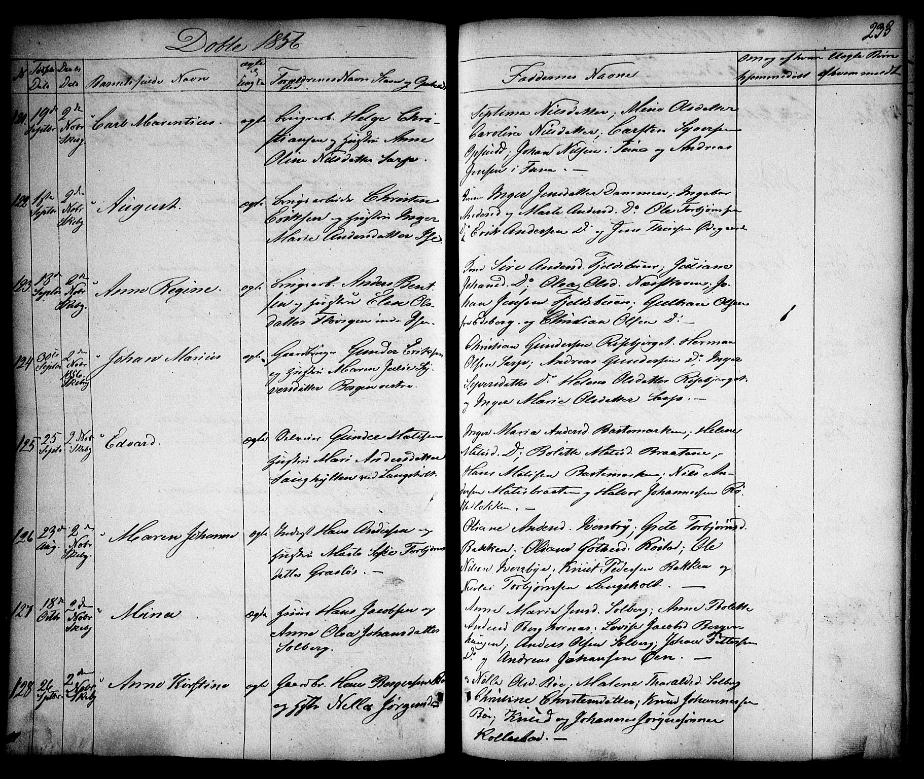 Skjeberg prestekontor Kirkebøker, AV/SAO-A-10923/F/Fa/L0006: Ministerialbok nr. I 6, 1846-1858, s. 233