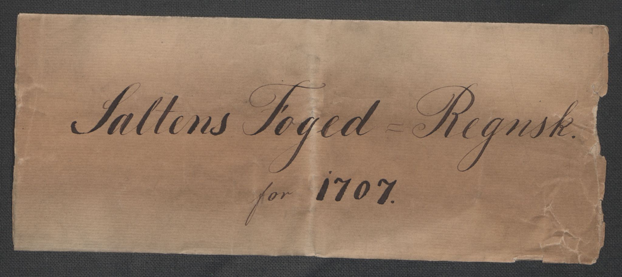 Rentekammeret inntil 1814, Reviderte regnskaper, Fogderegnskap, RA/EA-4092/R66/L4581: Fogderegnskap Salten, 1707-1710, s. 3