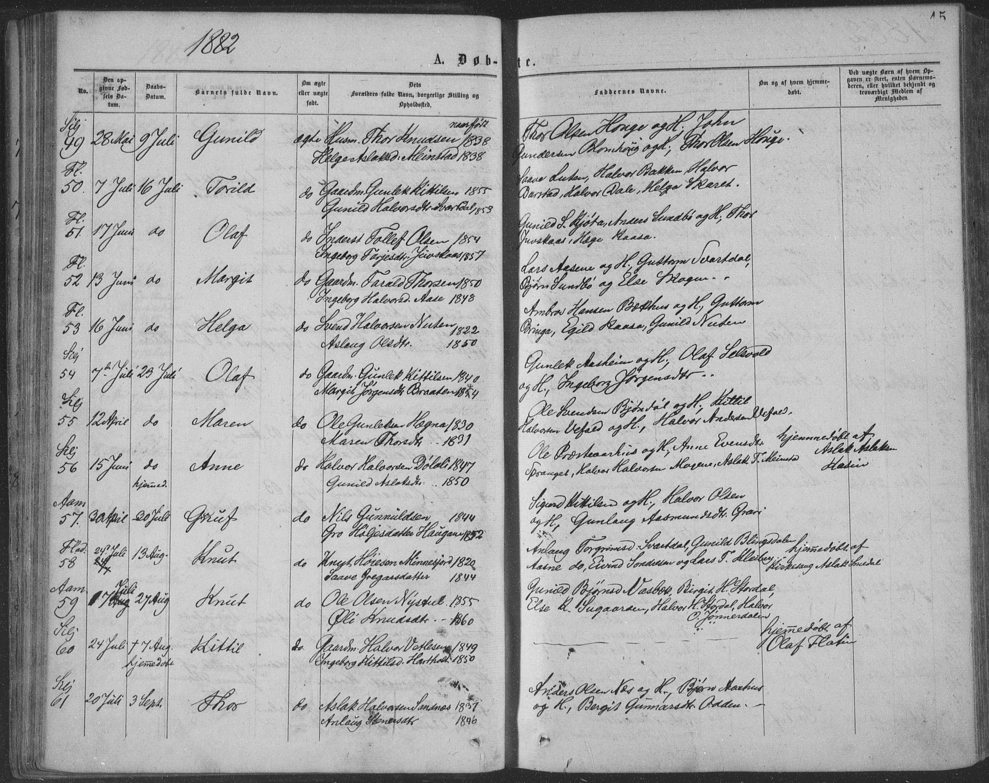 Seljord kirkebøker, AV/SAKO-A-20/F/Fa/L0014: Ministerialbok nr. I 14, 1877-1886, s. 45