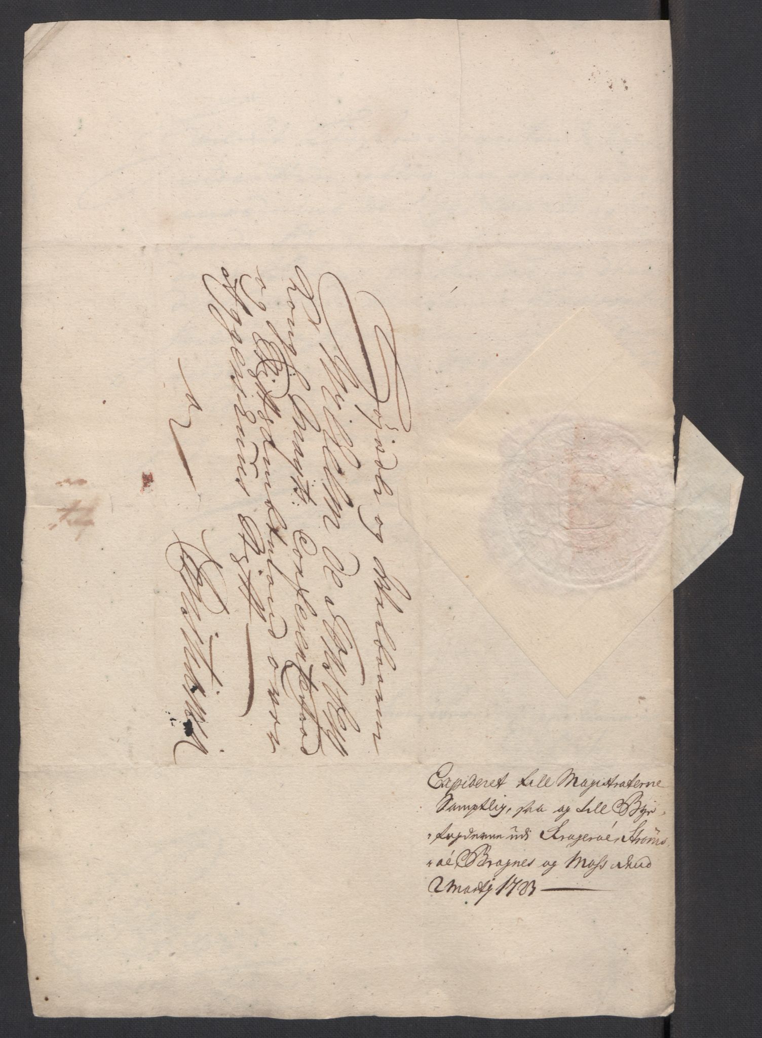 Forskjellige samlinger, Uplasserte saker i Eldre avdeling, AV/RA-EA-4033/F/L0005: Losvesenet., 1723-1807, s. 7