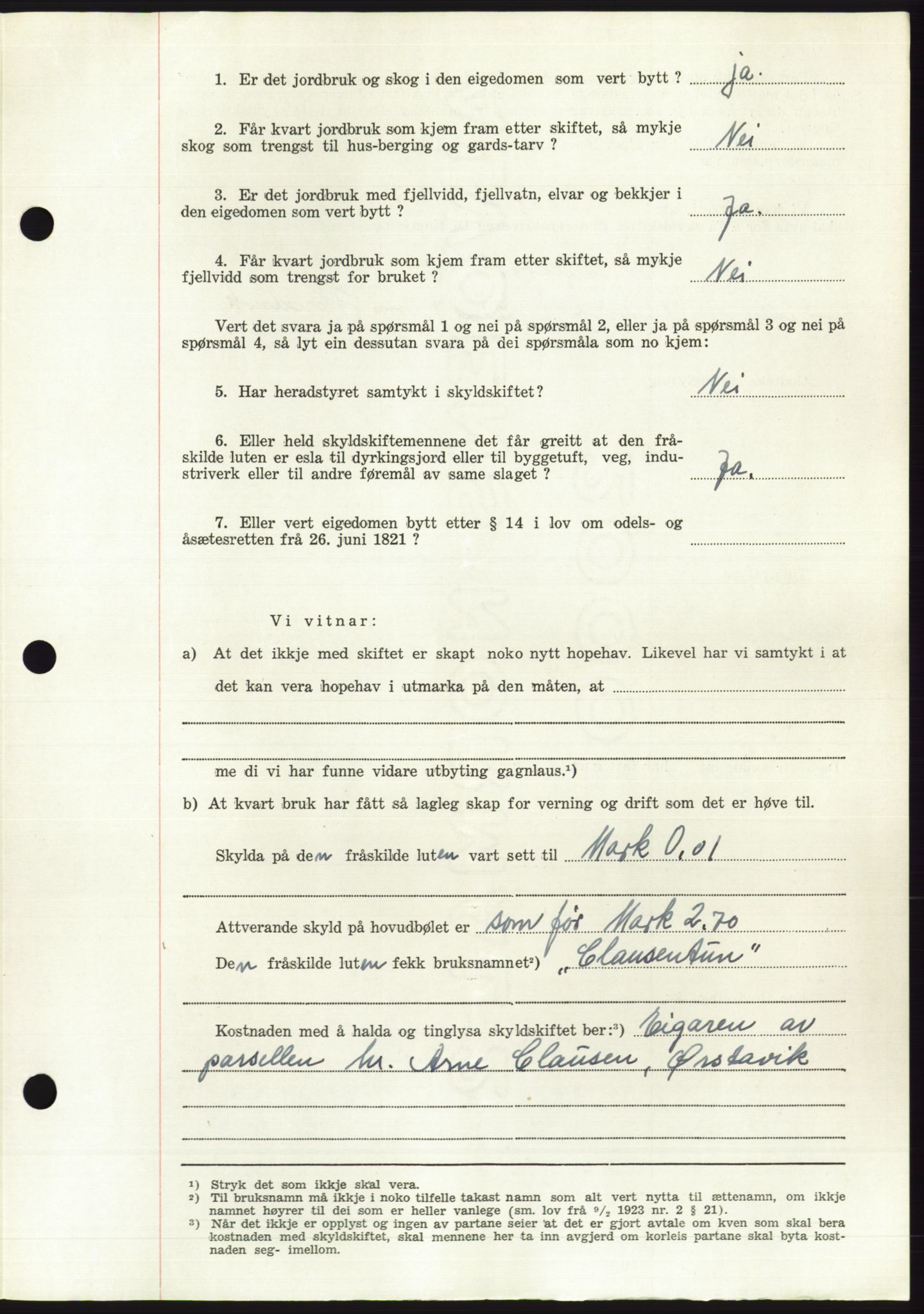 Søre Sunnmøre sorenskriveri, AV/SAT-A-4122/1/2/2C/L0092: Pantebok nr. 18A, 1952-1952, Dagboknr: 1639/1952