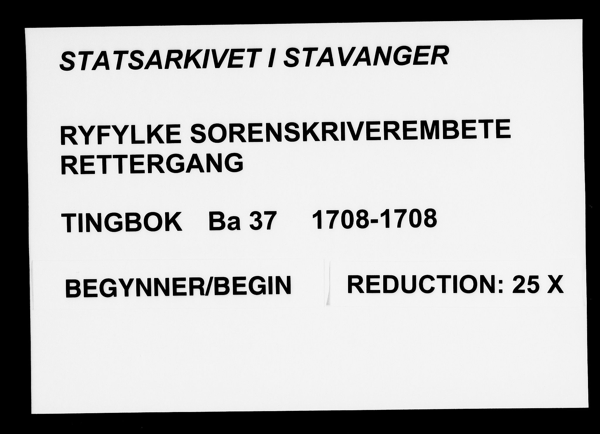 Ryfylke tingrett, SAST/A-100055/001/I/IB/IBBa/L0037: Tingbok, Karmsund og Hesby, 1708