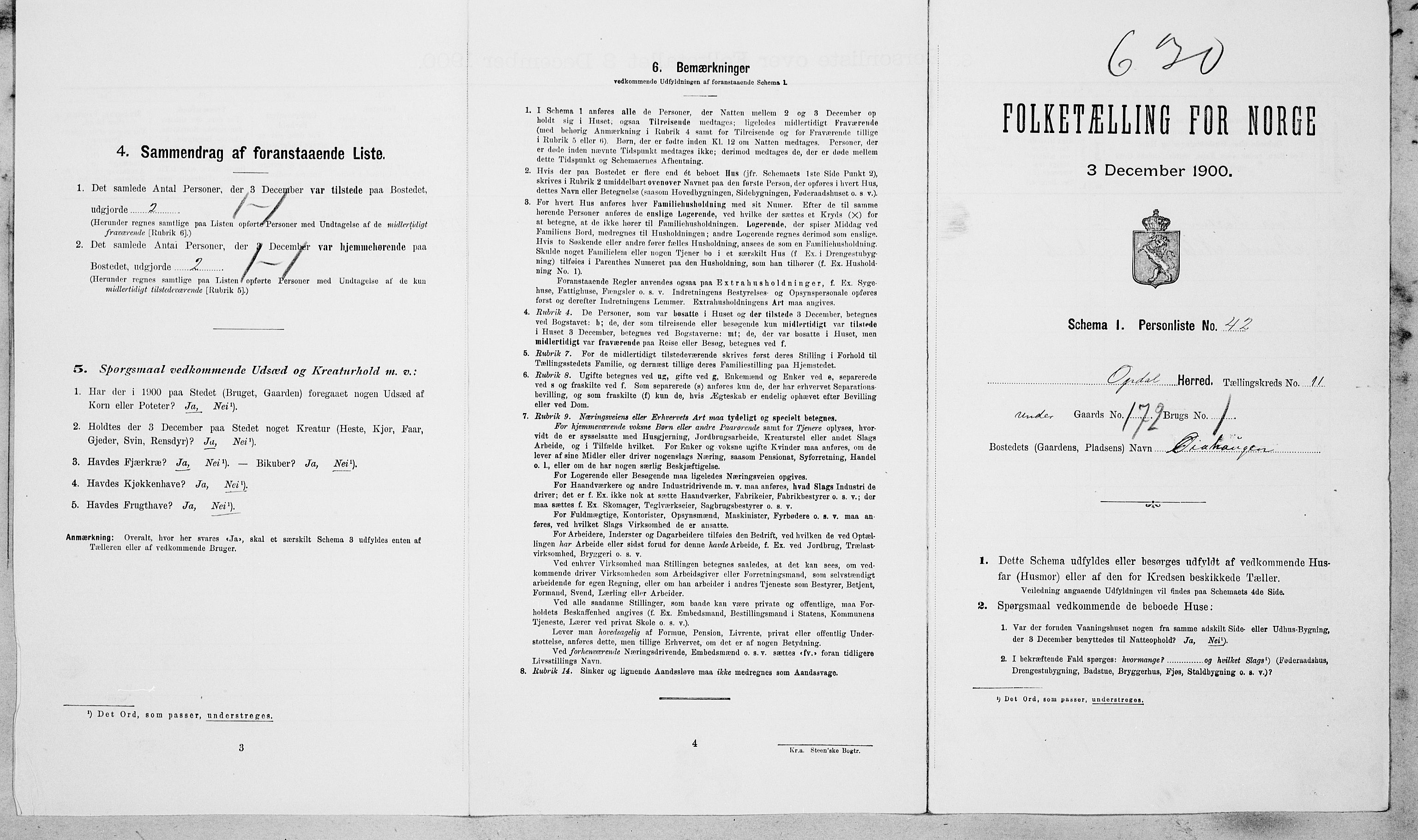 SAT, Folketelling 1900 for 1634 Oppdal herred, 1900, s. 930