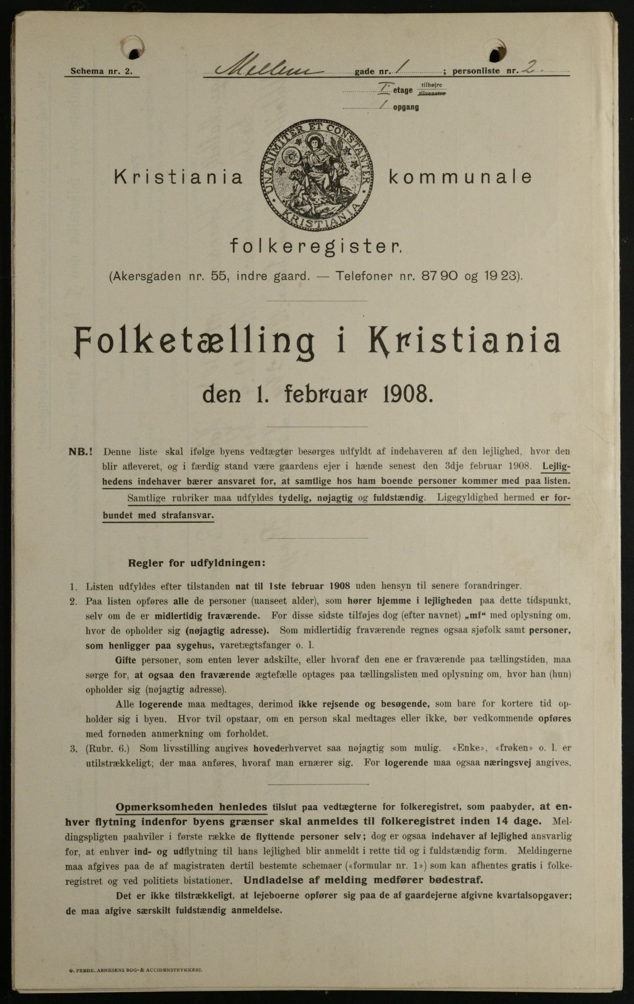 OBA, Kommunal folketelling 1.2.1908 for Kristiania kjøpstad, 1908, s. 58294