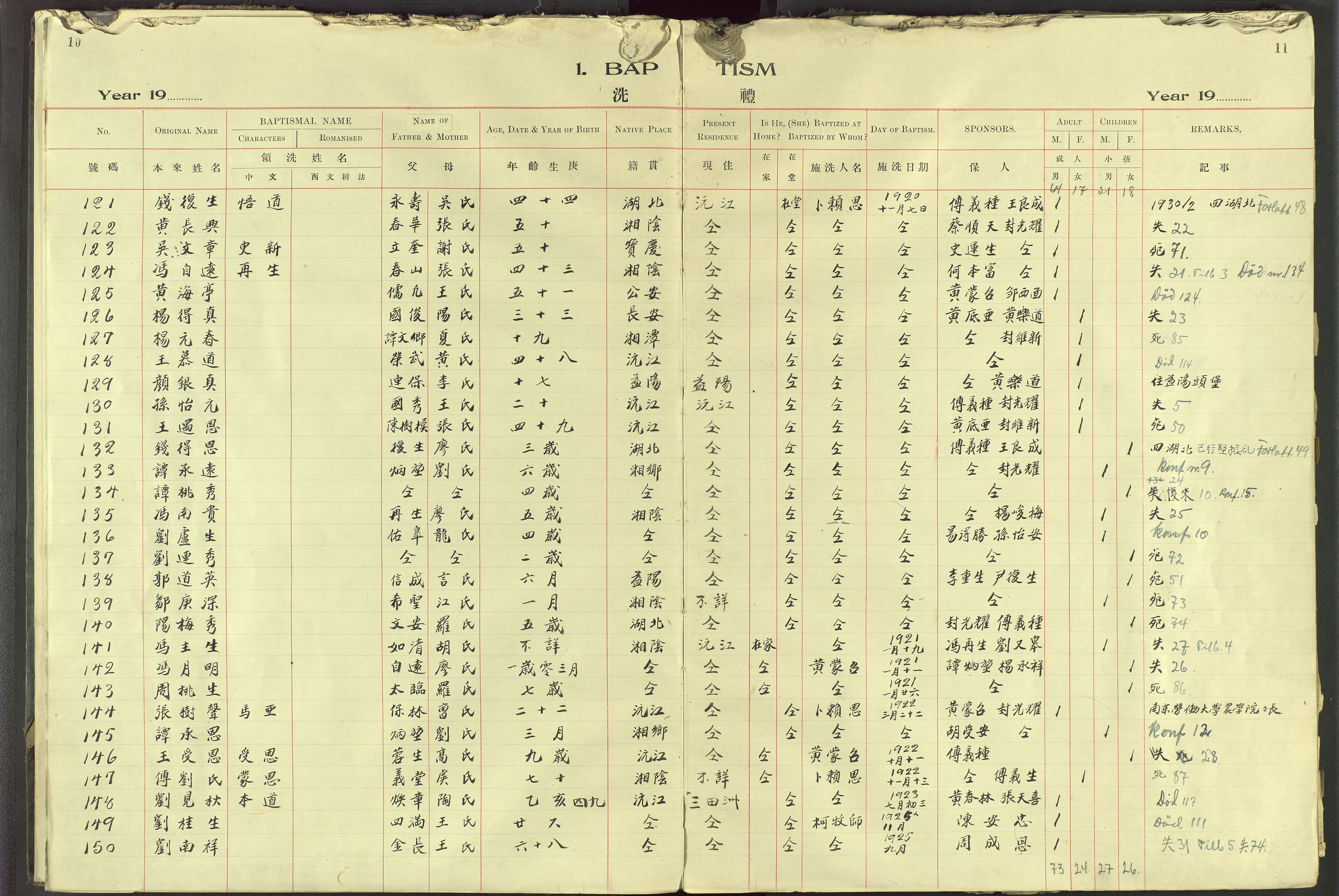 Det Norske Misjonsselskap - utland - Kina (Hunan), VID/MA-A-1065/Dm/L0091: Ministerialbok nr. 129, 1907-1938, s. 10-11