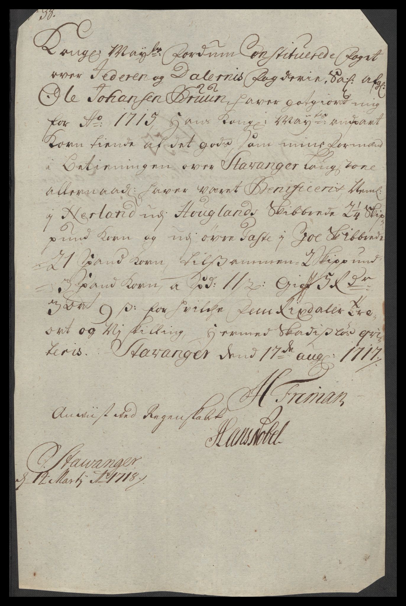 Rentekammeret inntil 1814, Reviderte regnskaper, Fogderegnskap, AV/RA-EA-4092/R46/L2740: Fogderegnskap Jæren og Dalane, 1715-1716, s. 203