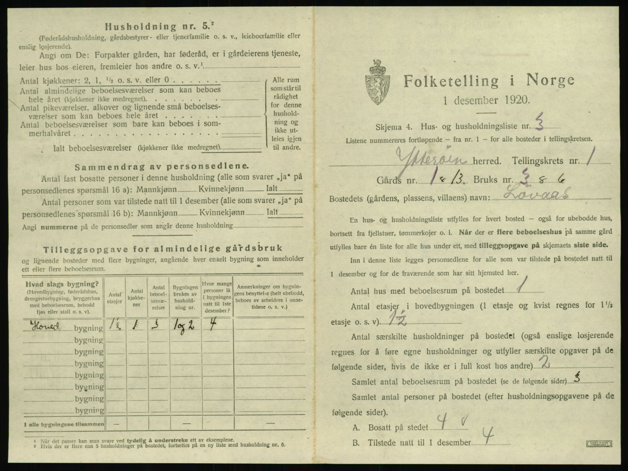 SAT, Folketelling 1920 for 1722 Ytterøy herred, 1920, s. 21