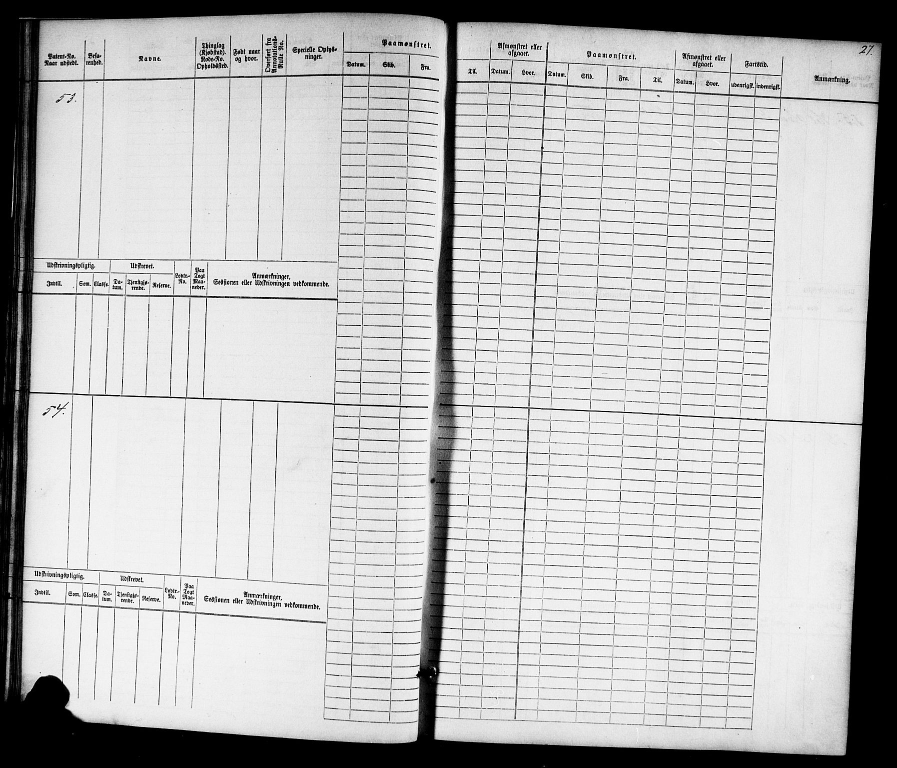 Tvedestrand mønstringskrets, AV/SAK-2031-0011/F/Fb/L0015: Hovedrulle nr 1-766, U-31, 1869-1900, s. 28