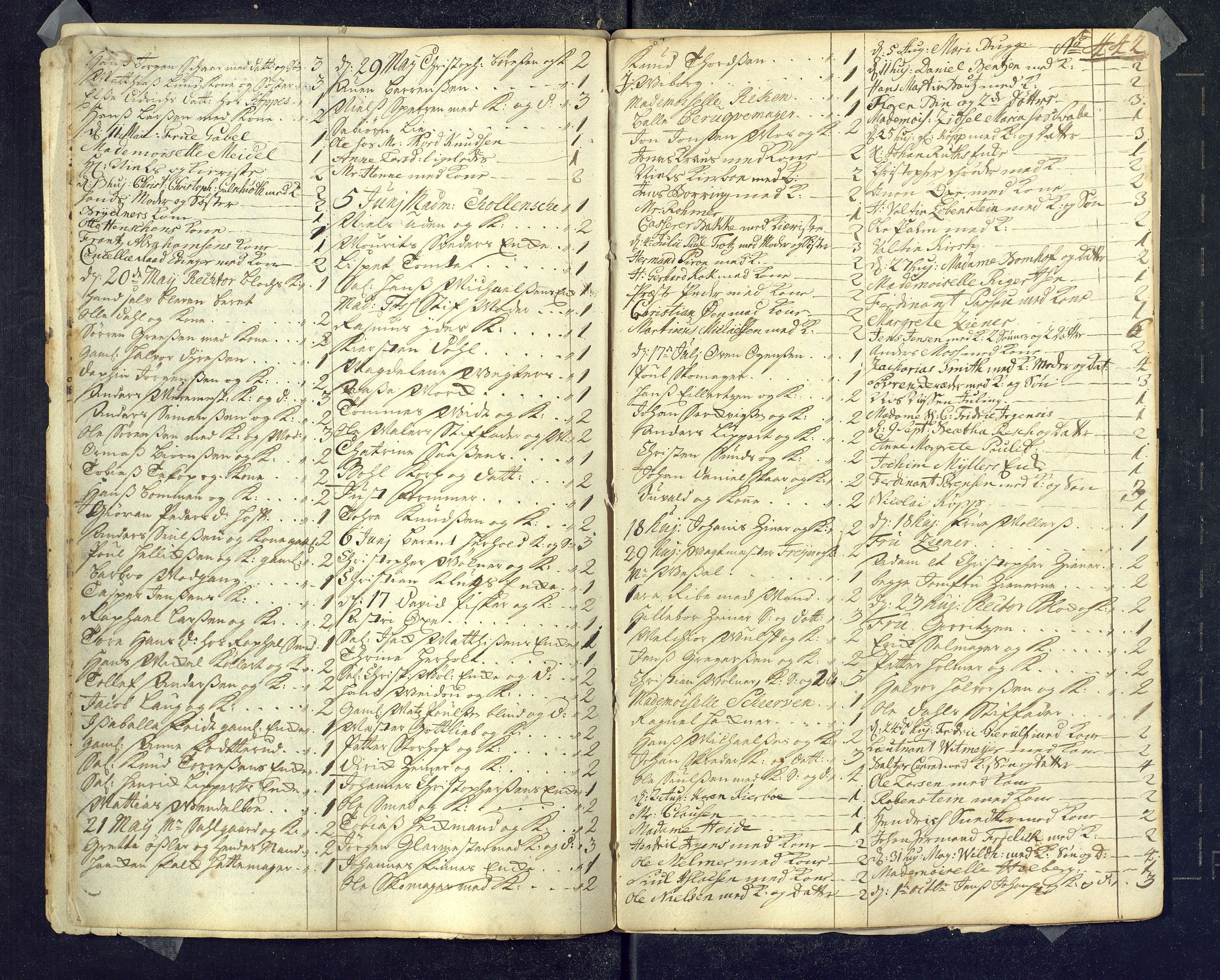 Kongsberg kirkebøker, SAKO/A-22/M/Ma/L0001: Kommunikantprotokoll nr. 1, 1731-1739, s. 442