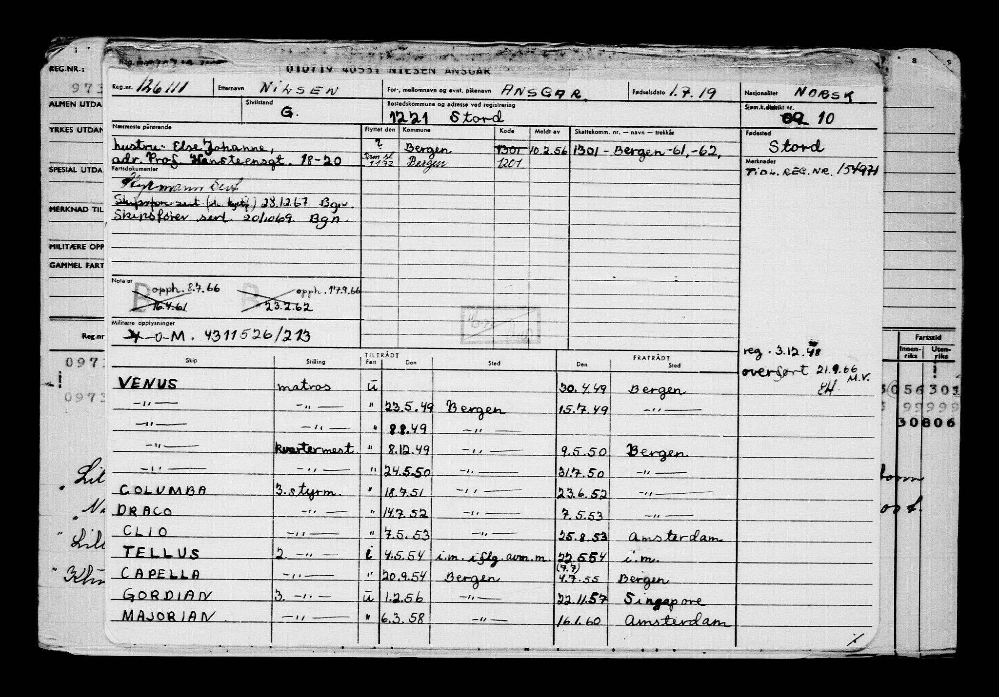 Direktoratet for sjømenn, AV/RA-S-3545/G/Gb/L0170: Hovedkort, 1919, s. 15