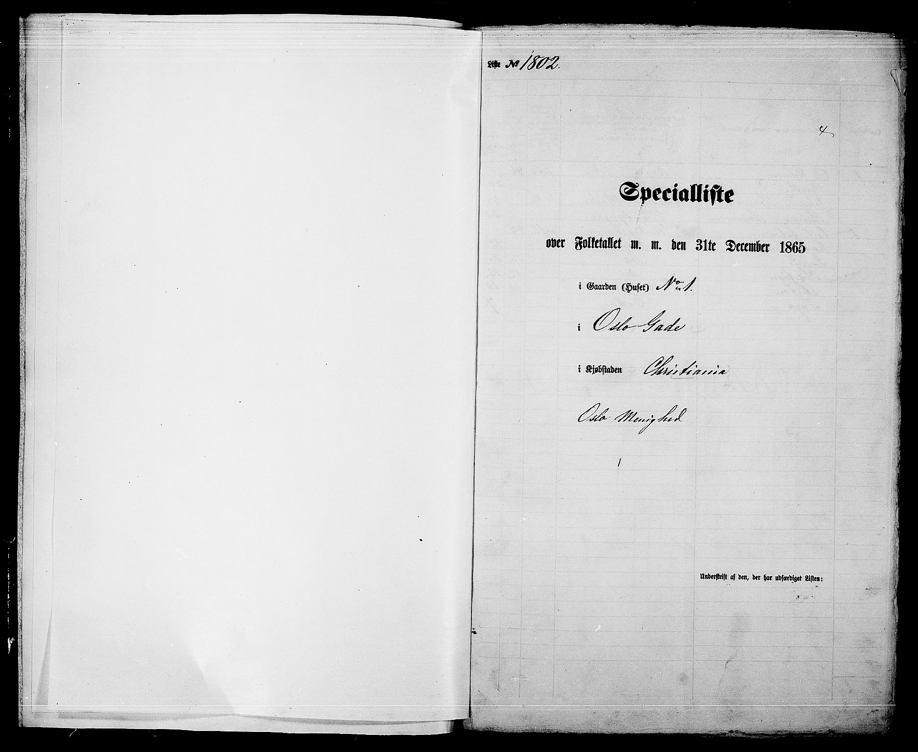 RA, Folketelling 1865 for 0301 Kristiania kjøpstad, 1865, s. 4056