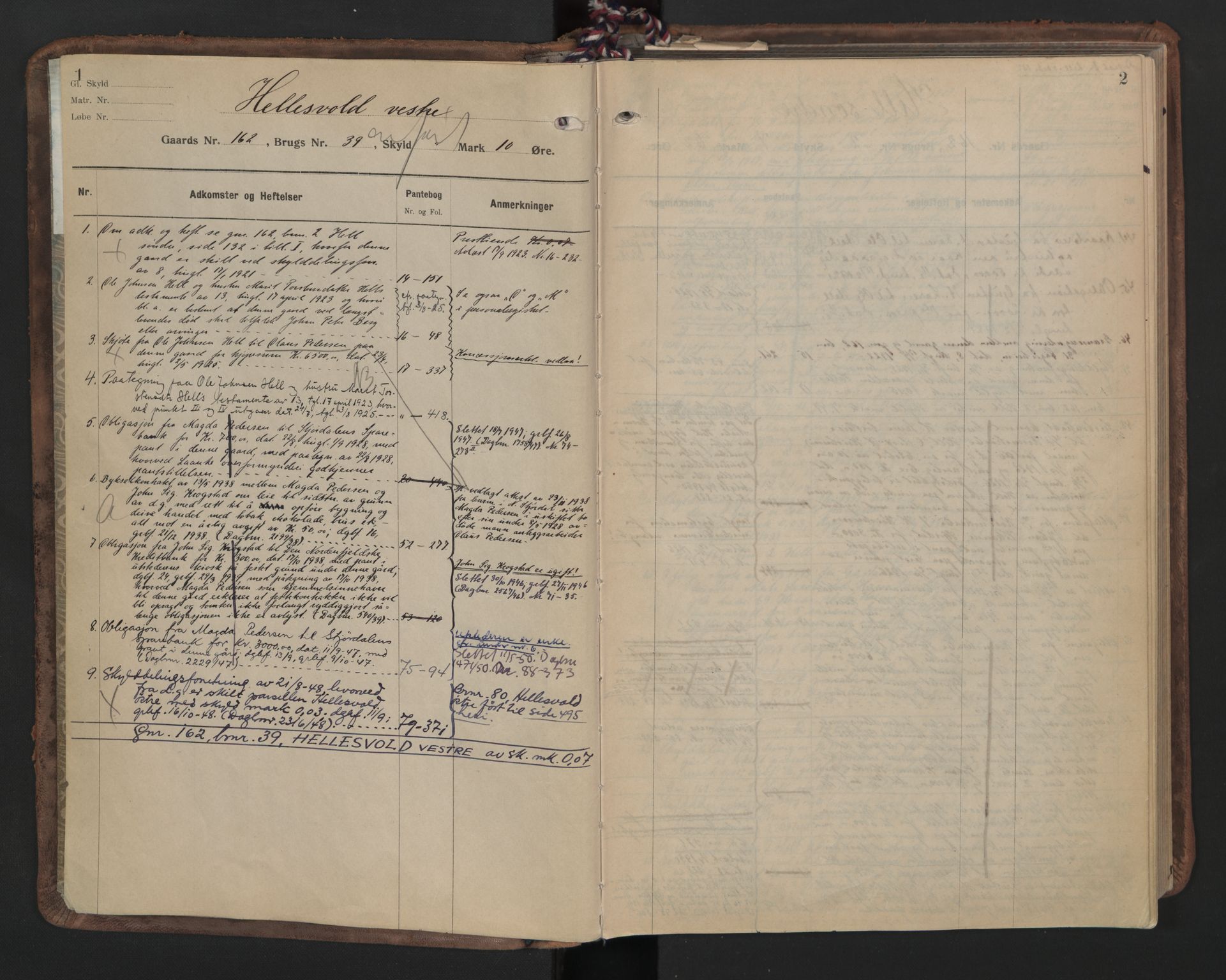 Stjør- og Verdal sorenskriveri, AV/SAT-A-4167/1/2/2A/L0018: Panteregister nr. 18, s. 1-2