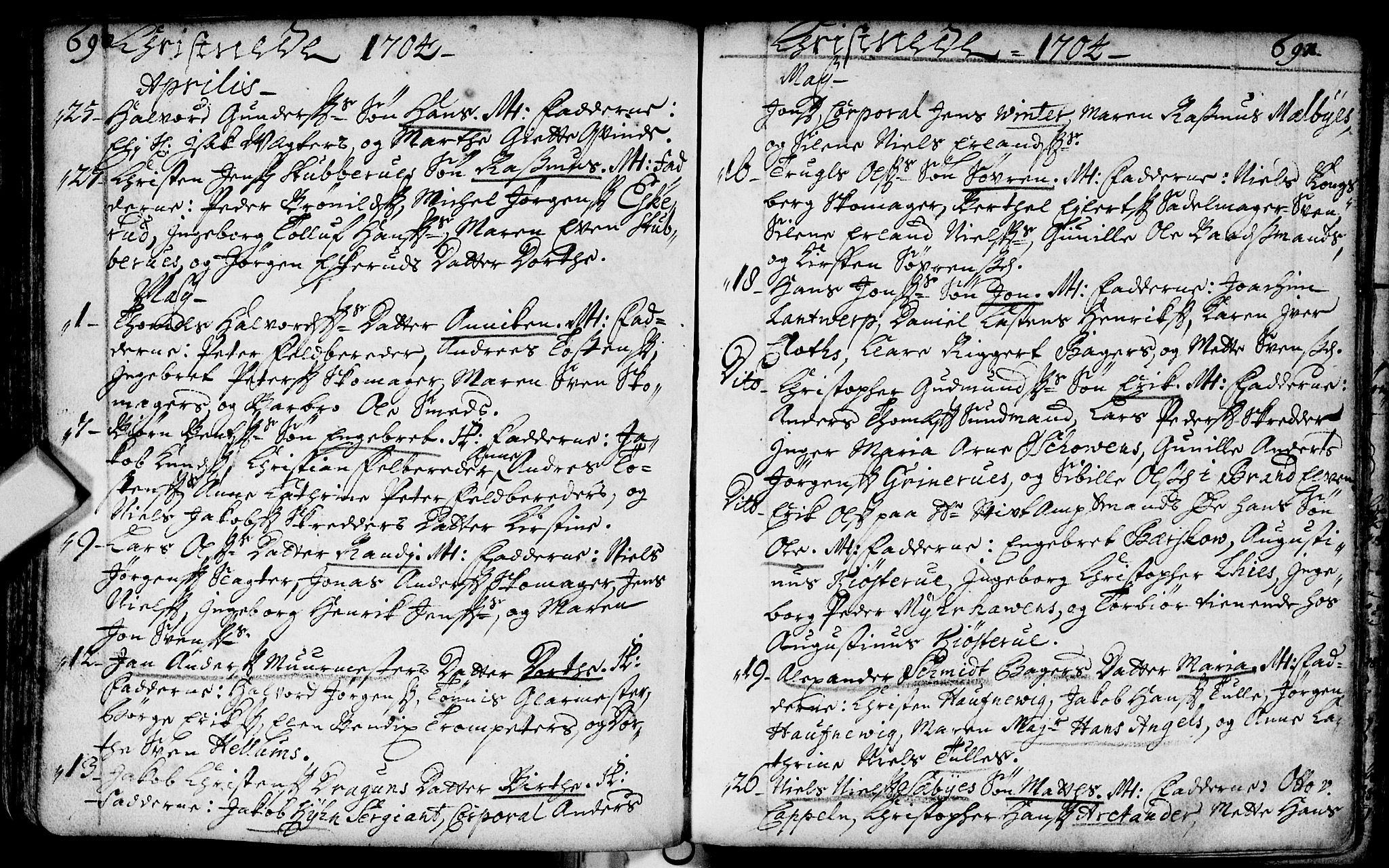 Bragernes kirkebøker, AV/SAKO-A-6/F/Fa/L0002: Ministerialbok nr. I 2, 1680-1705, s. 690-691
