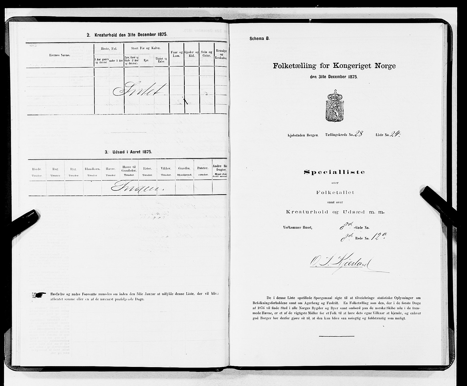 SAB, Folketelling 1875 for 1301 Bergen kjøpstad, 1875, s. 1453