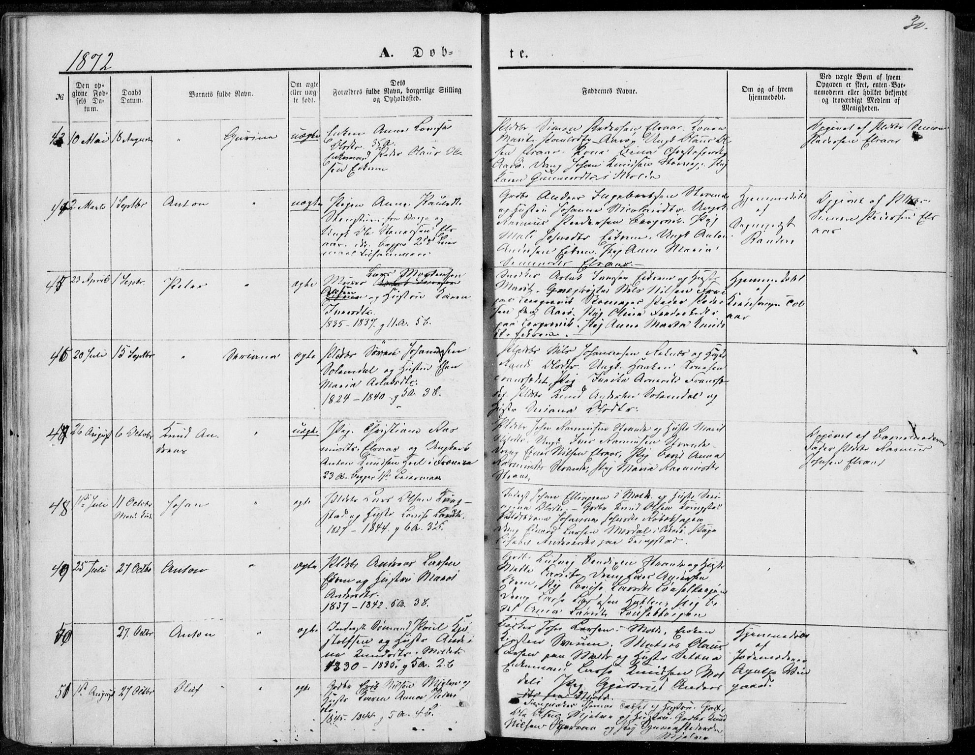 Ministerialprotokoller, klokkerbøker og fødselsregistre - Møre og Romsdal, AV/SAT-A-1454/555/L0655: Ministerialbok nr. 555A05, 1869-1886, s. 30