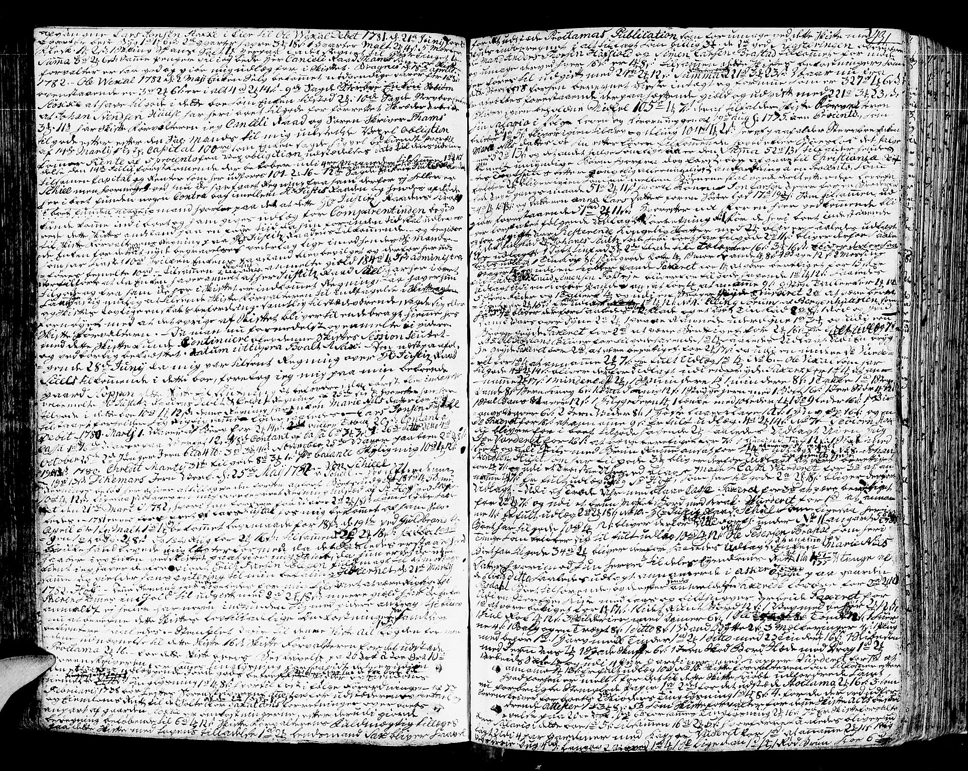 Lier, Røyken og Hurum sorenskriveri, AV/SAKO-A-89/H/Hc/L0006: Skifteprotokoll, 1773-1789, s. 430b-431a