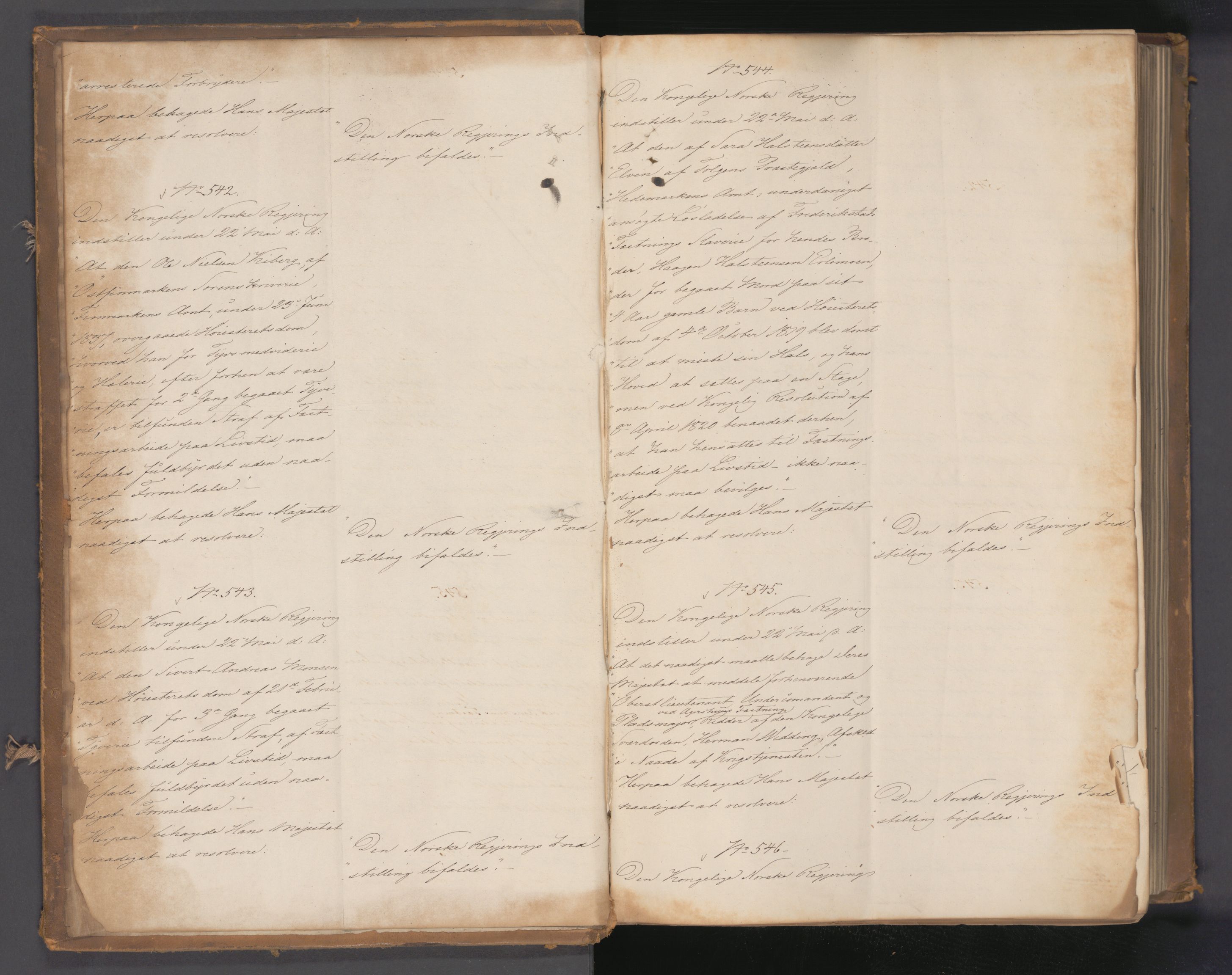 Statsrådssekretariatet, AV/RA-S-1001/A/Ab/L0047: Kgl. res. nr. 541-1301, 2. halvår, 1838