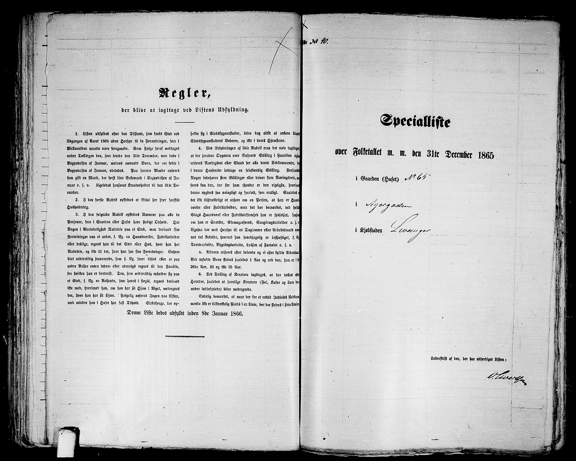 RA, Folketelling 1865 for 1701B Levanger prestegjeld, Levanger kjøpstad, 1865, s. 83