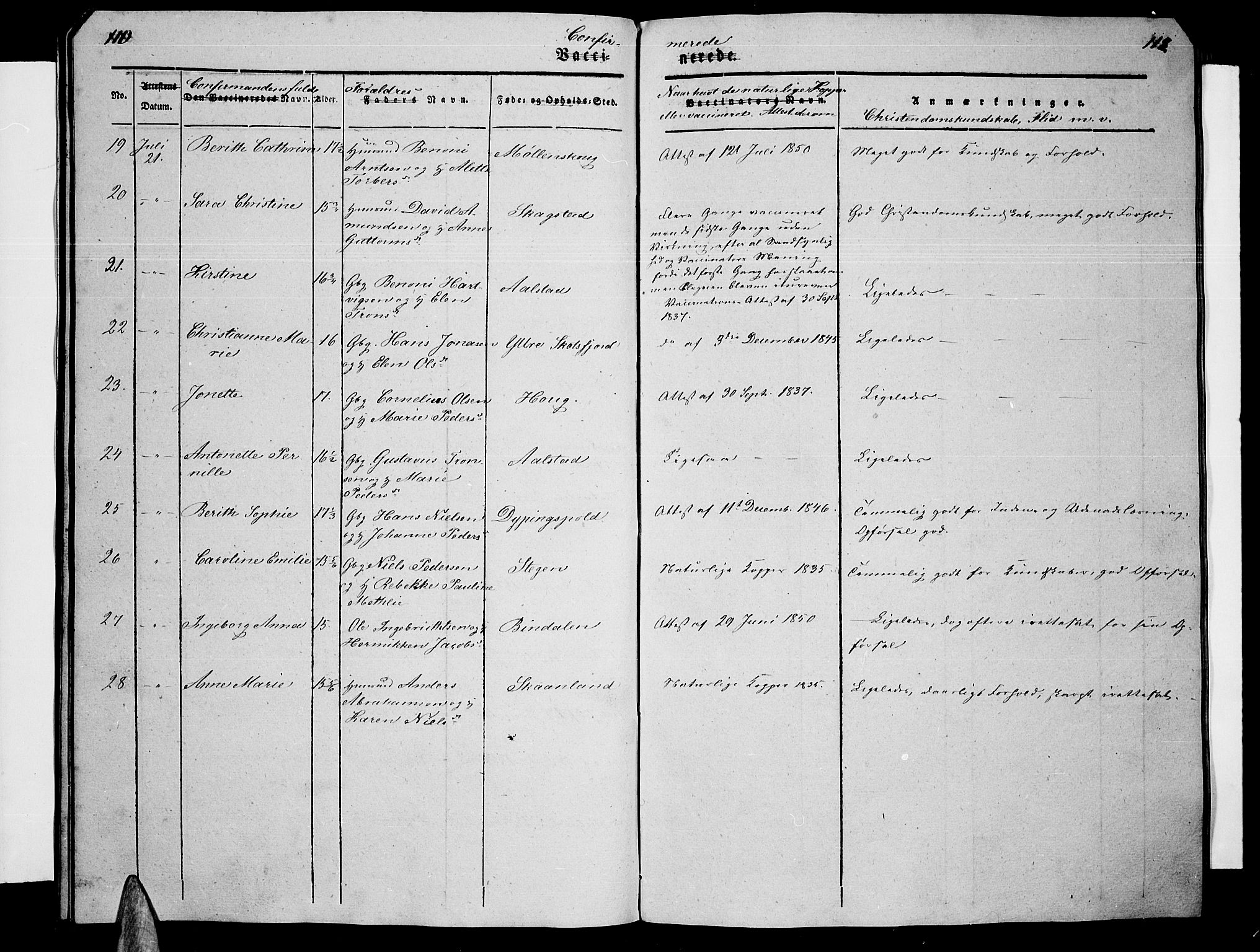 Ministerialprotokoller, klokkerbøker og fødselsregistre - Nordland, AV/SAT-A-1459/855/L0813: Klokkerbok nr. 855C02, 1836-1850, s. 110-111