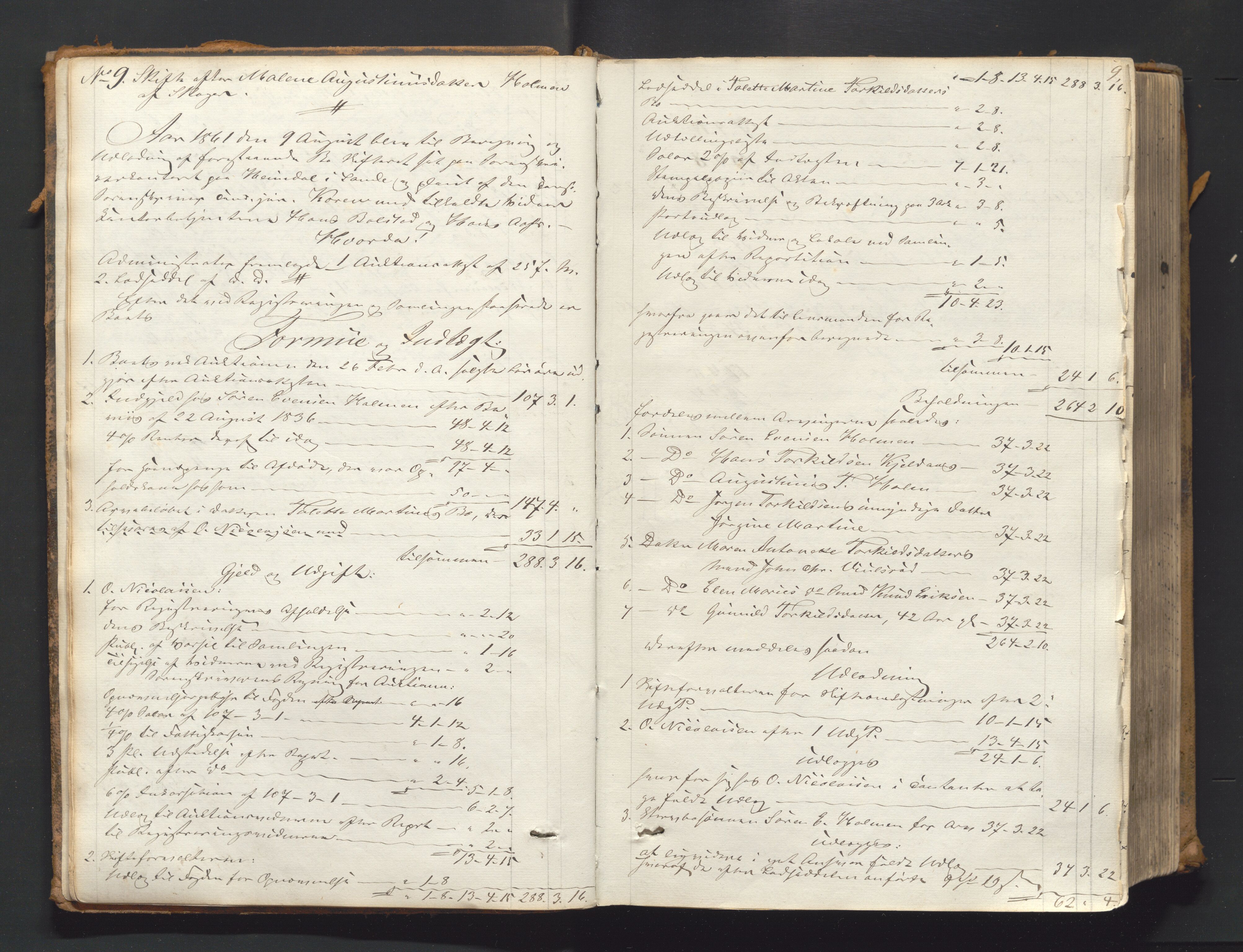 Nordre Jarlsberg sorenskriveri, AV/SAKO-A-80/H/Hf/L0002: Skifteutlodningsprotokoll, 1861-1871, s. 9