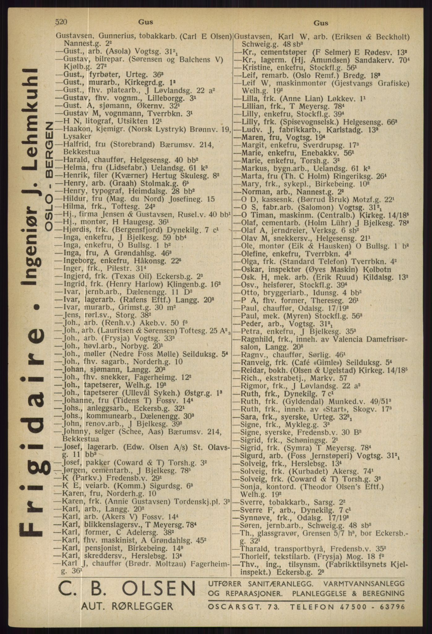 Kristiania/Oslo adressebok, PUBL/-, 1936, s. 520