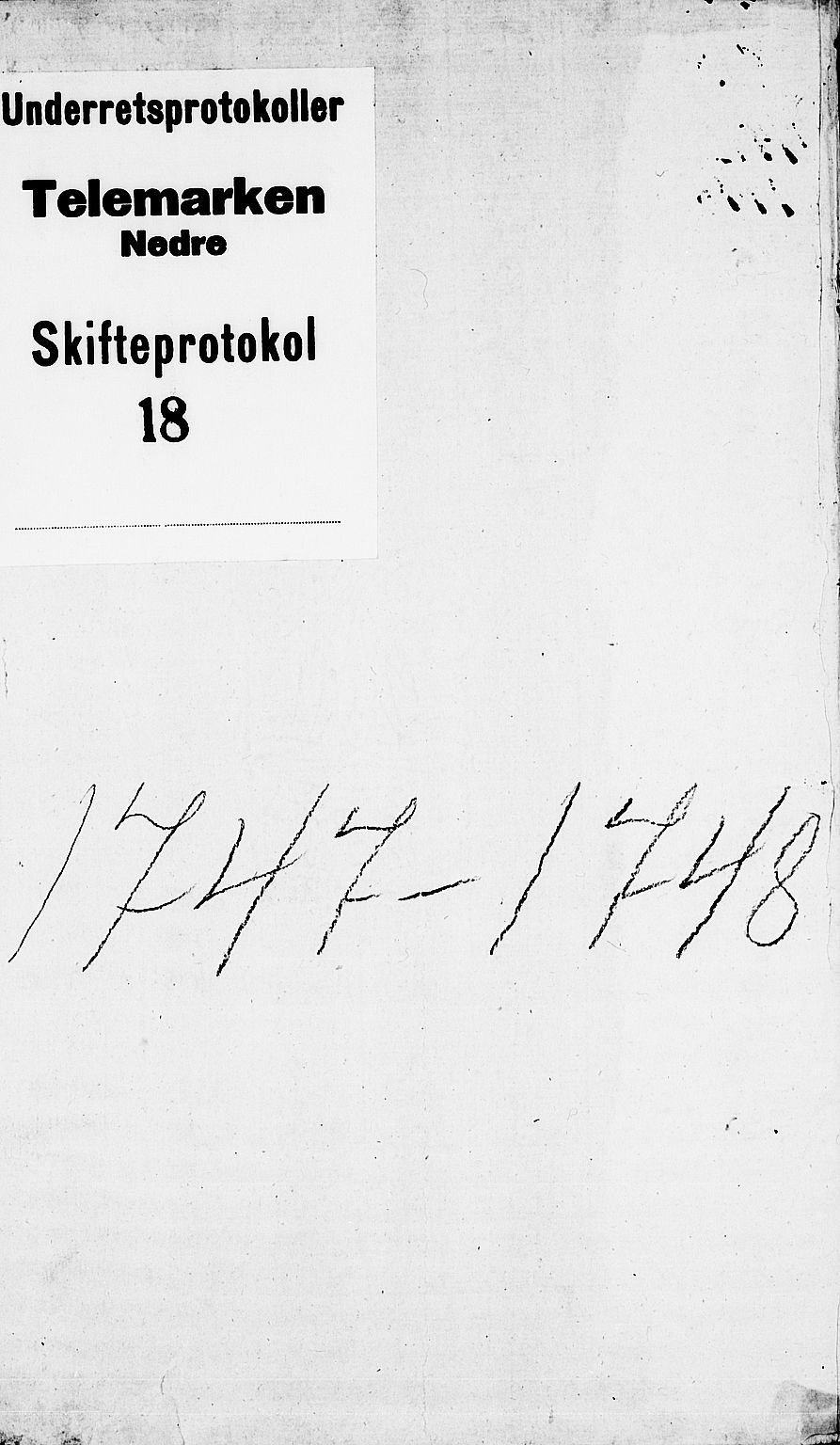 Nedre Telemark sorenskriveri, SAKO/A-135/H/Hb/Hbb/L0006: Skifteprotokoll kopi, 1747-1748