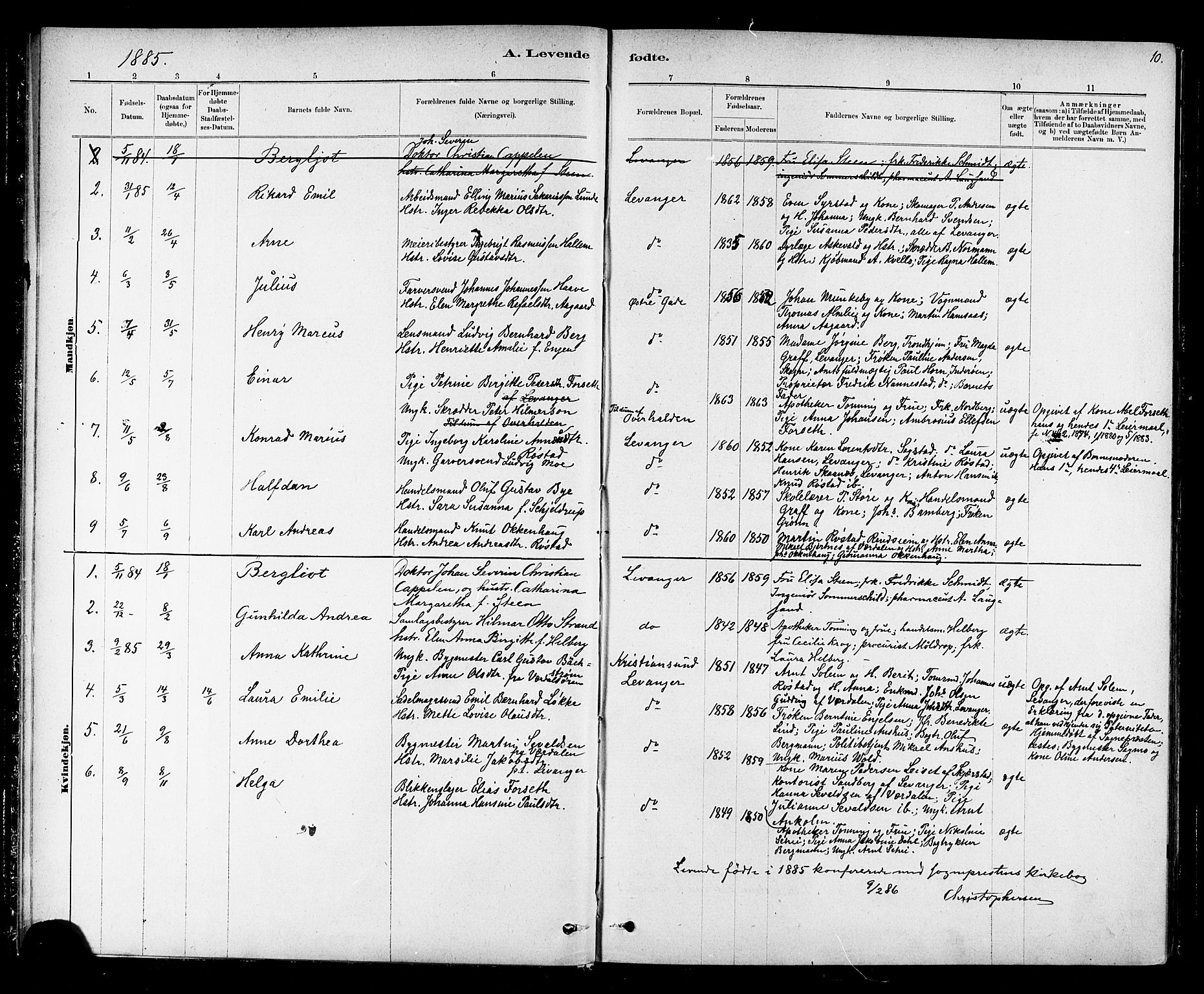 Ministerialprotokoller, klokkerbøker og fødselsregistre - Nord-Trøndelag, SAT/A-1458/720/L0192: Klokkerbok nr. 720C01, 1880-1917, s. 10